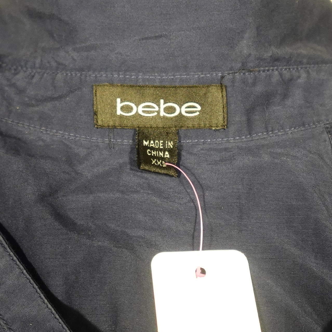 Navy Nights Bebe Halter Top-XXS