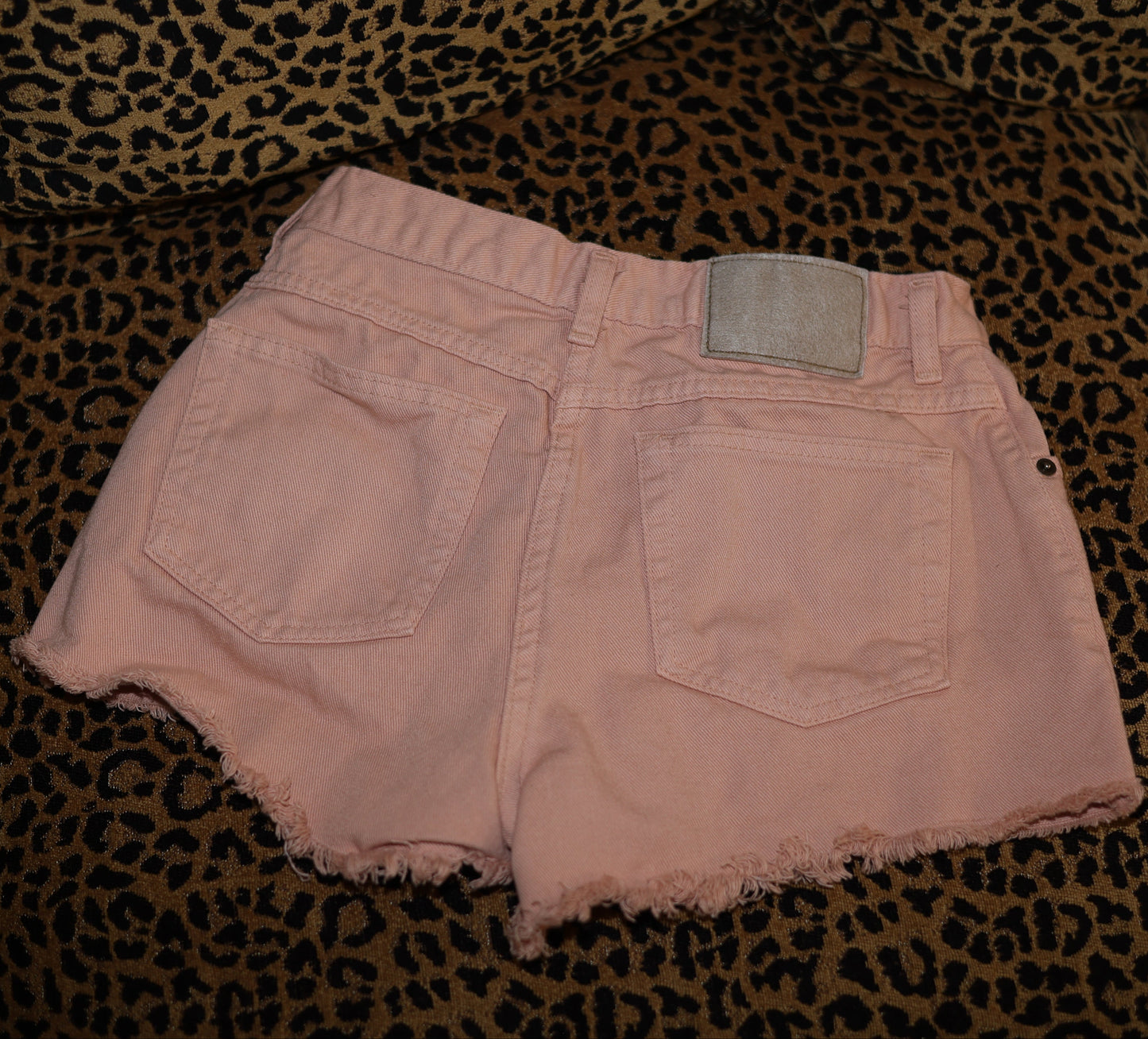 Mini Peach Jean Shorts
