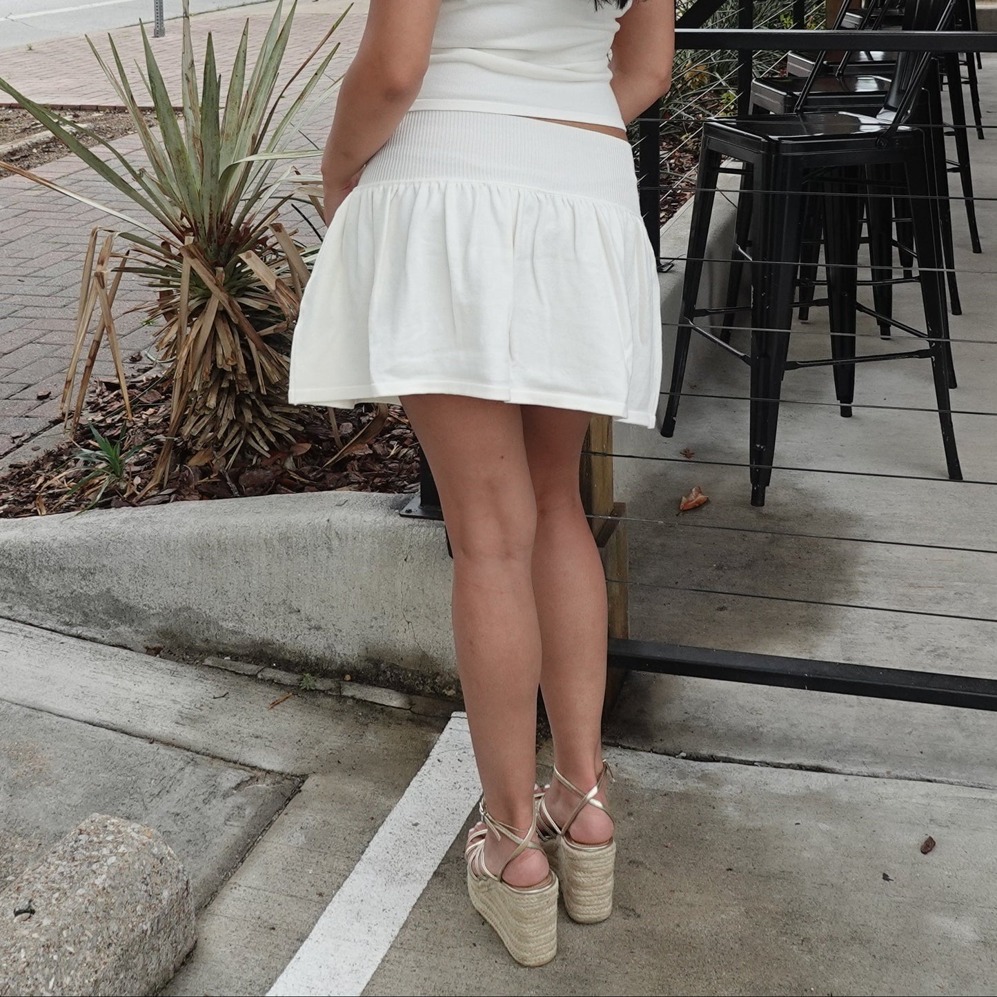 Embellished Knit Halter & Skirt Set