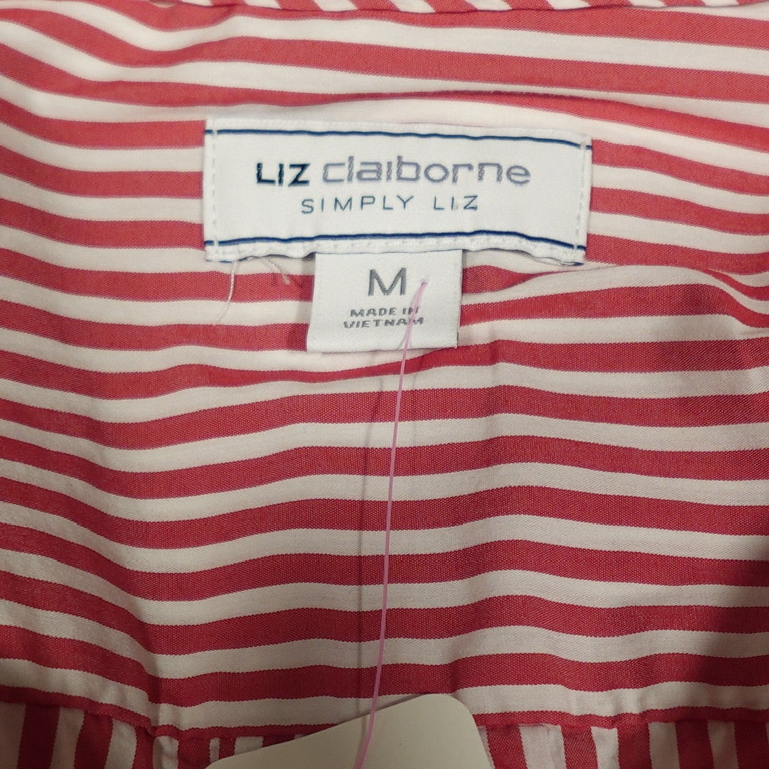 Cherry Stripe Classic Button Tunic (M)