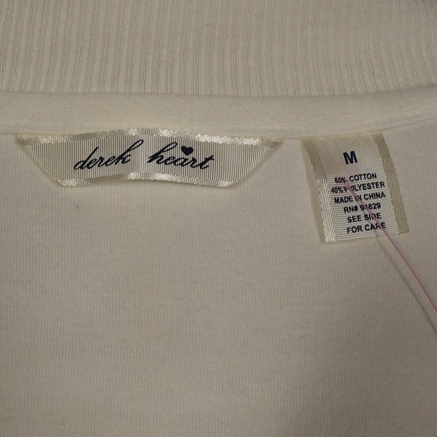Ivory Zip-Up Fitted Jacket (M)