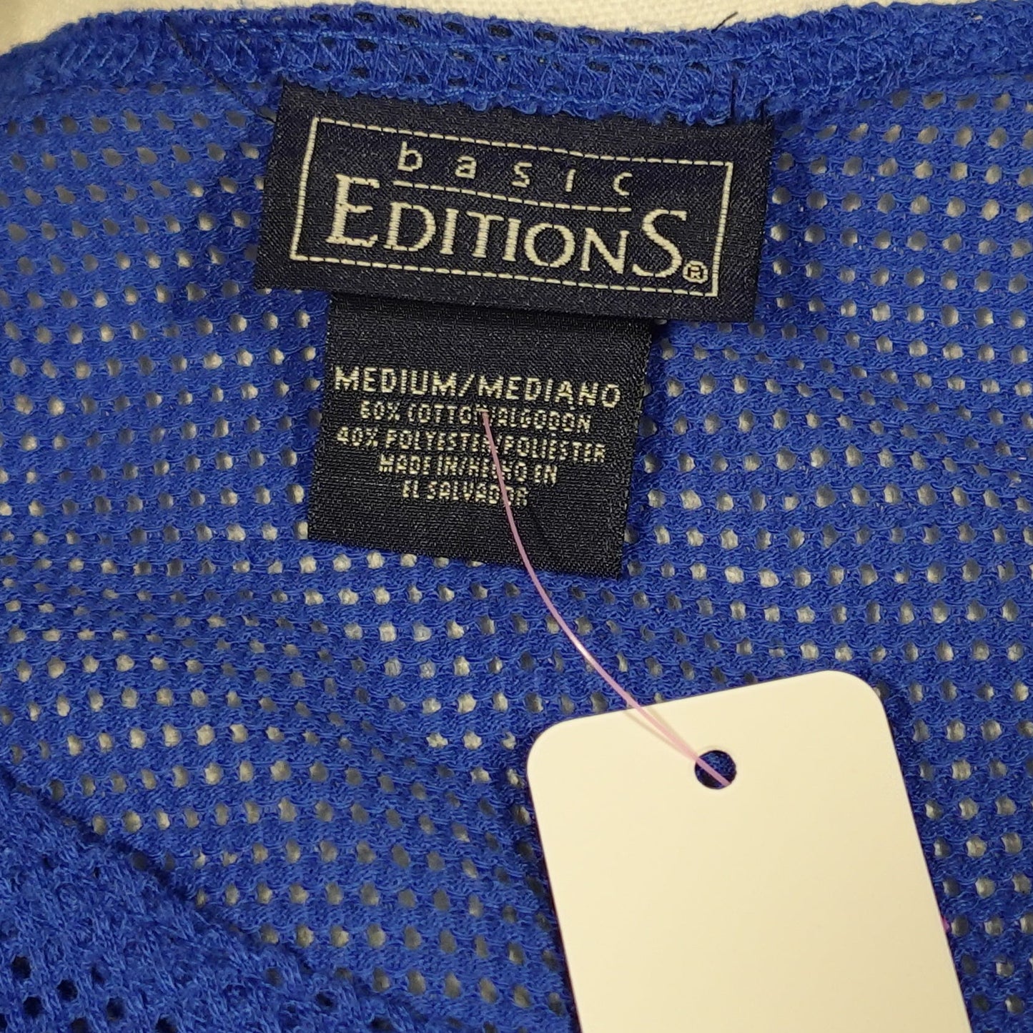 Electric Blue Mesh Layering Tank-M