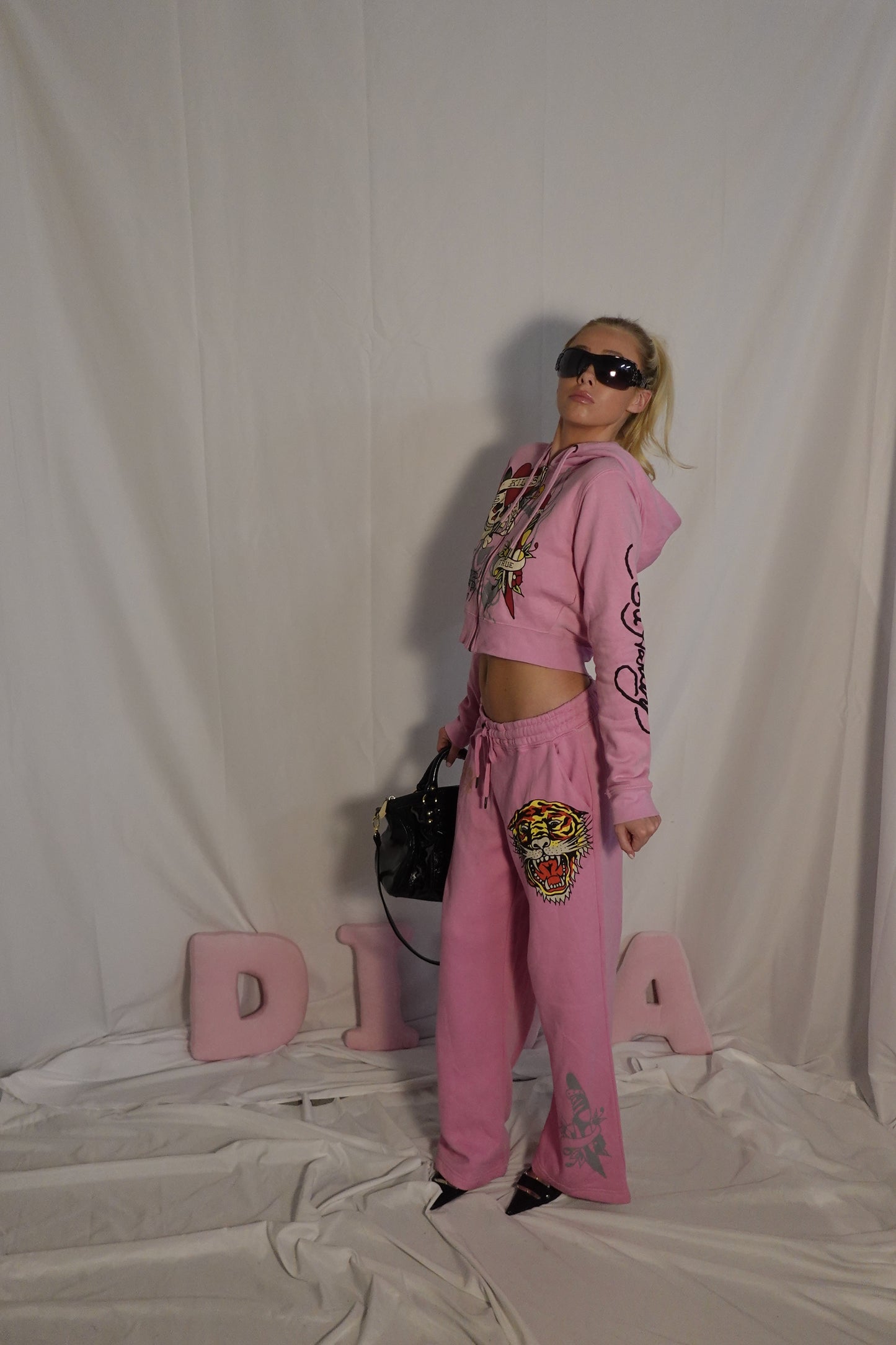 Pink Ed Hardy Tiger Sweatpant