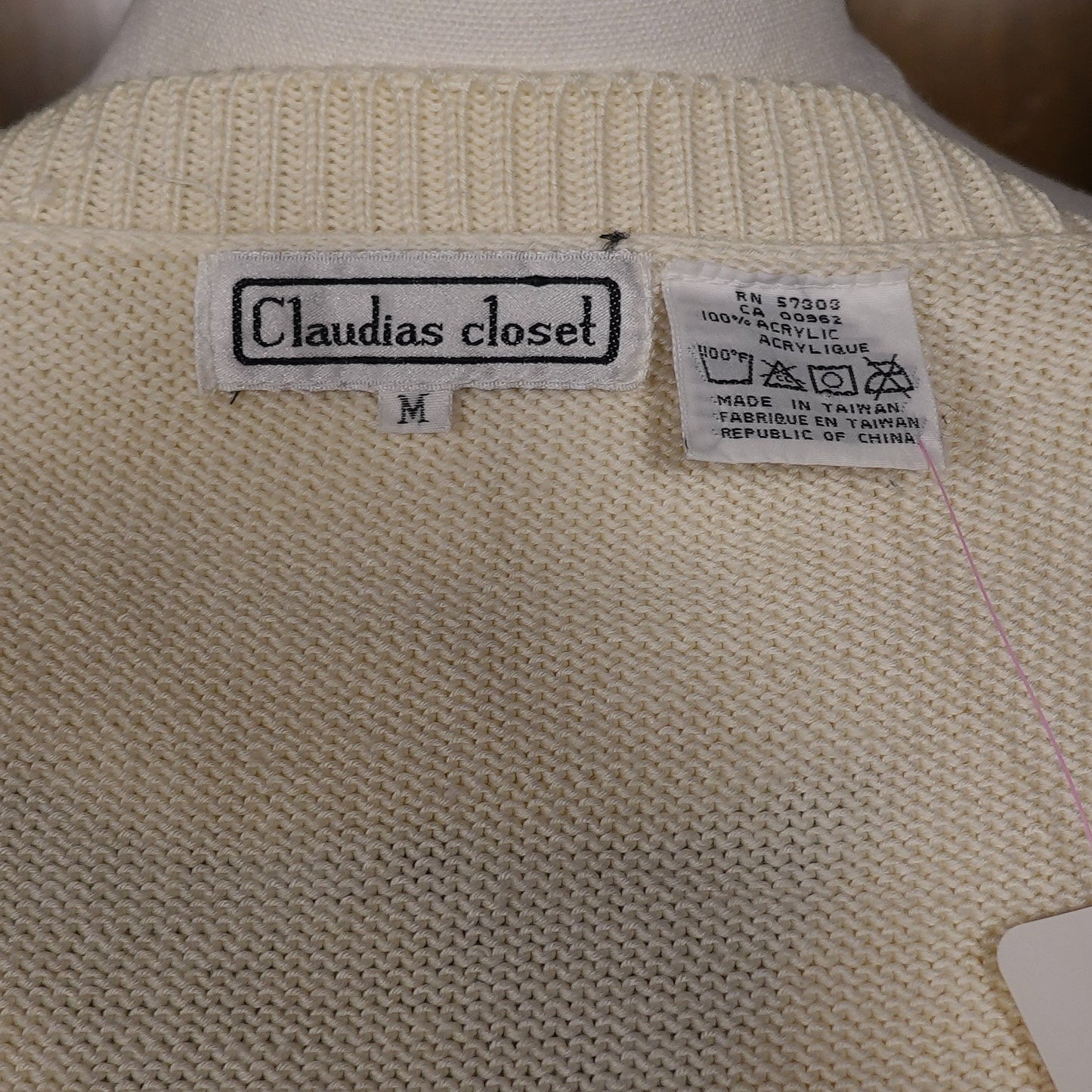 Claudias Closet Argyle Knit Vest (M)