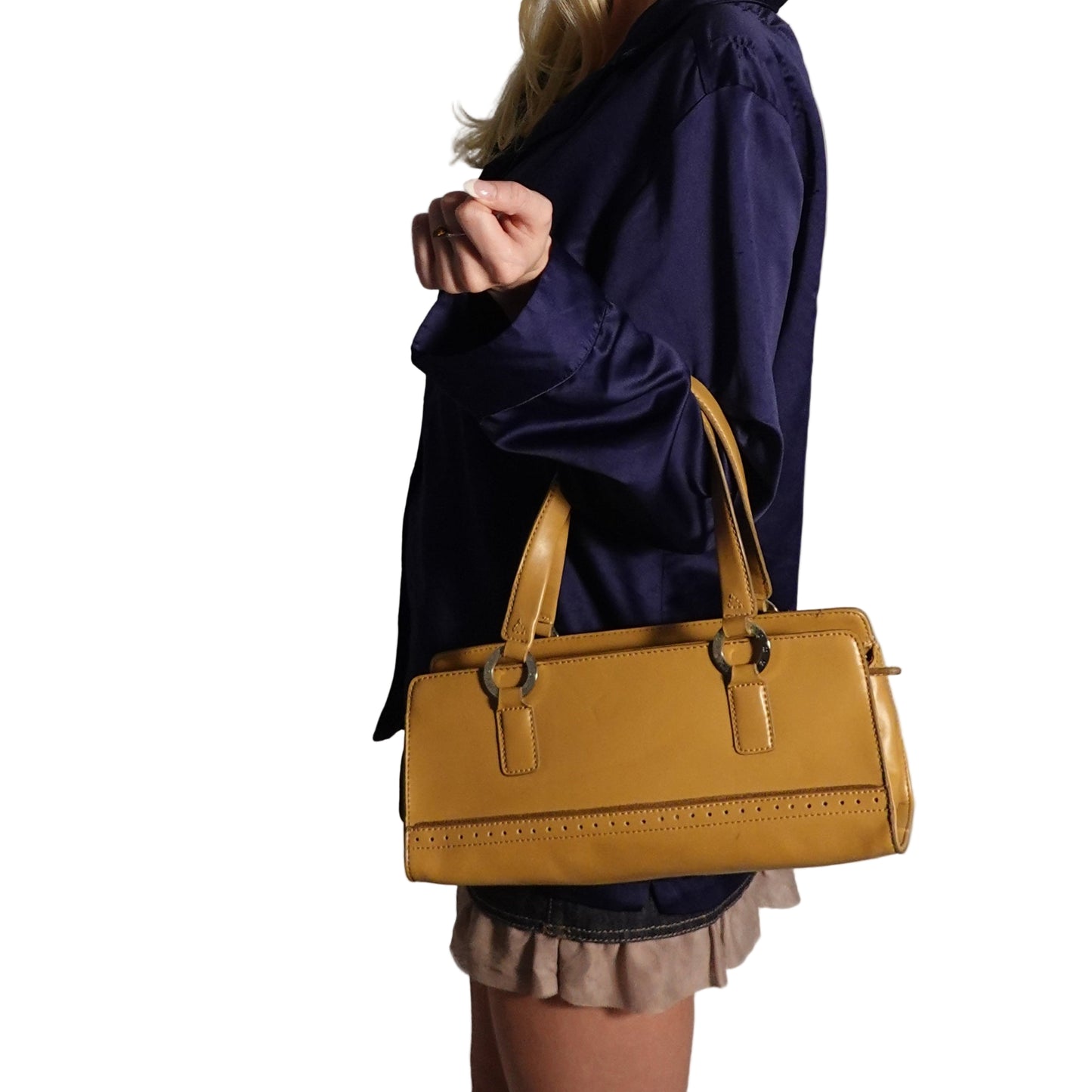 2004 Tommy Hilfiger Tan Baguette Shoulder Bag