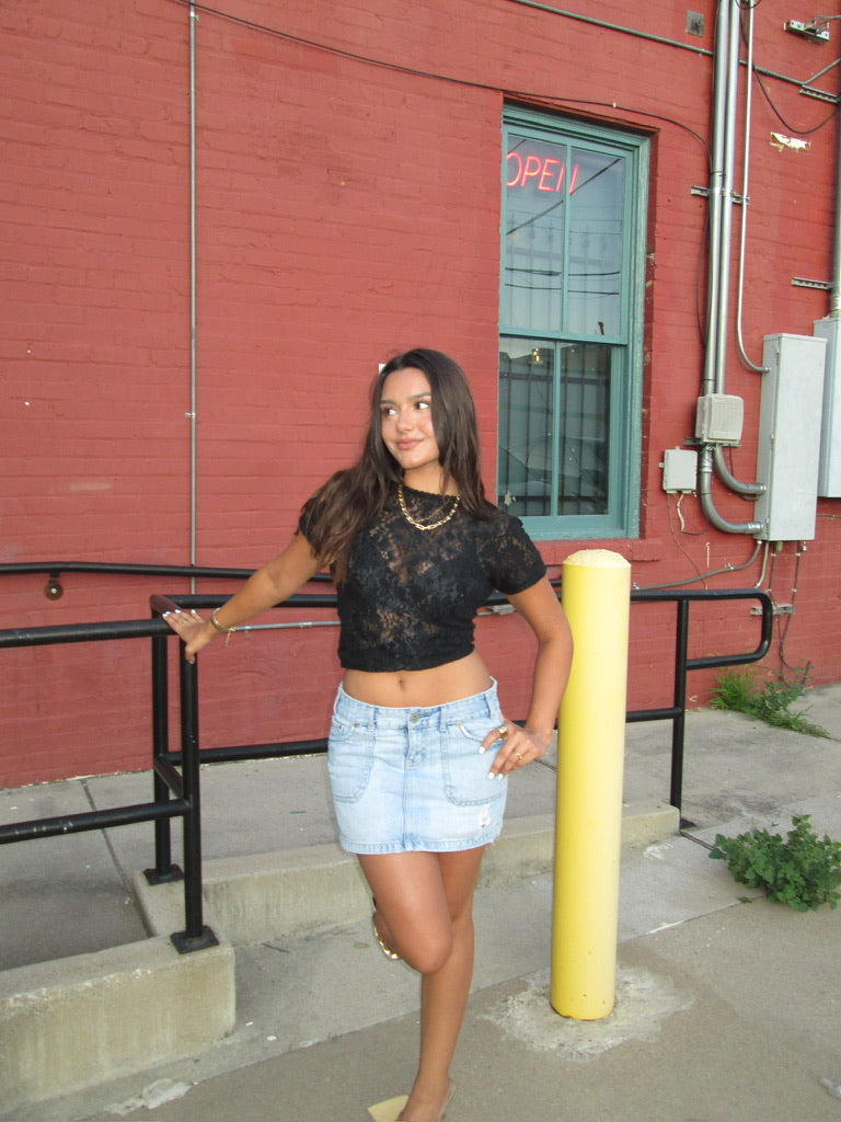 Black Lace Top