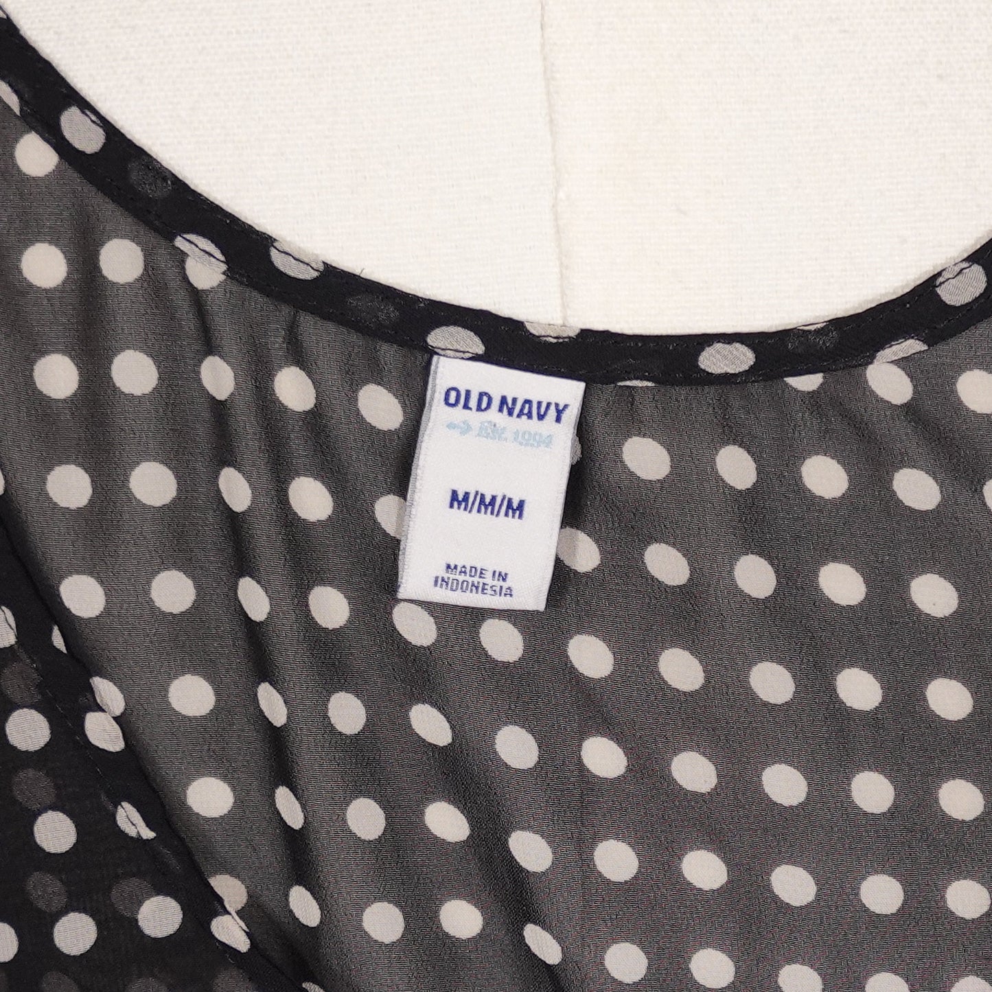 Polka Dot Sheer Tank Top-M