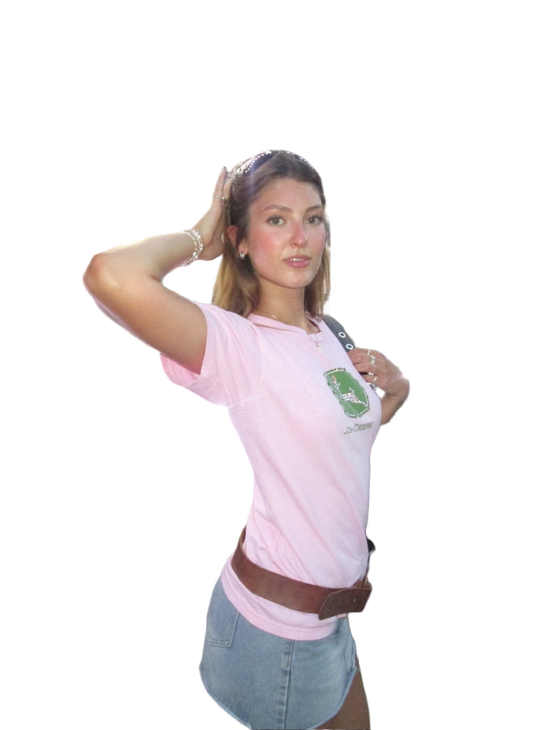 Bedazzled Pink John Deere Tee