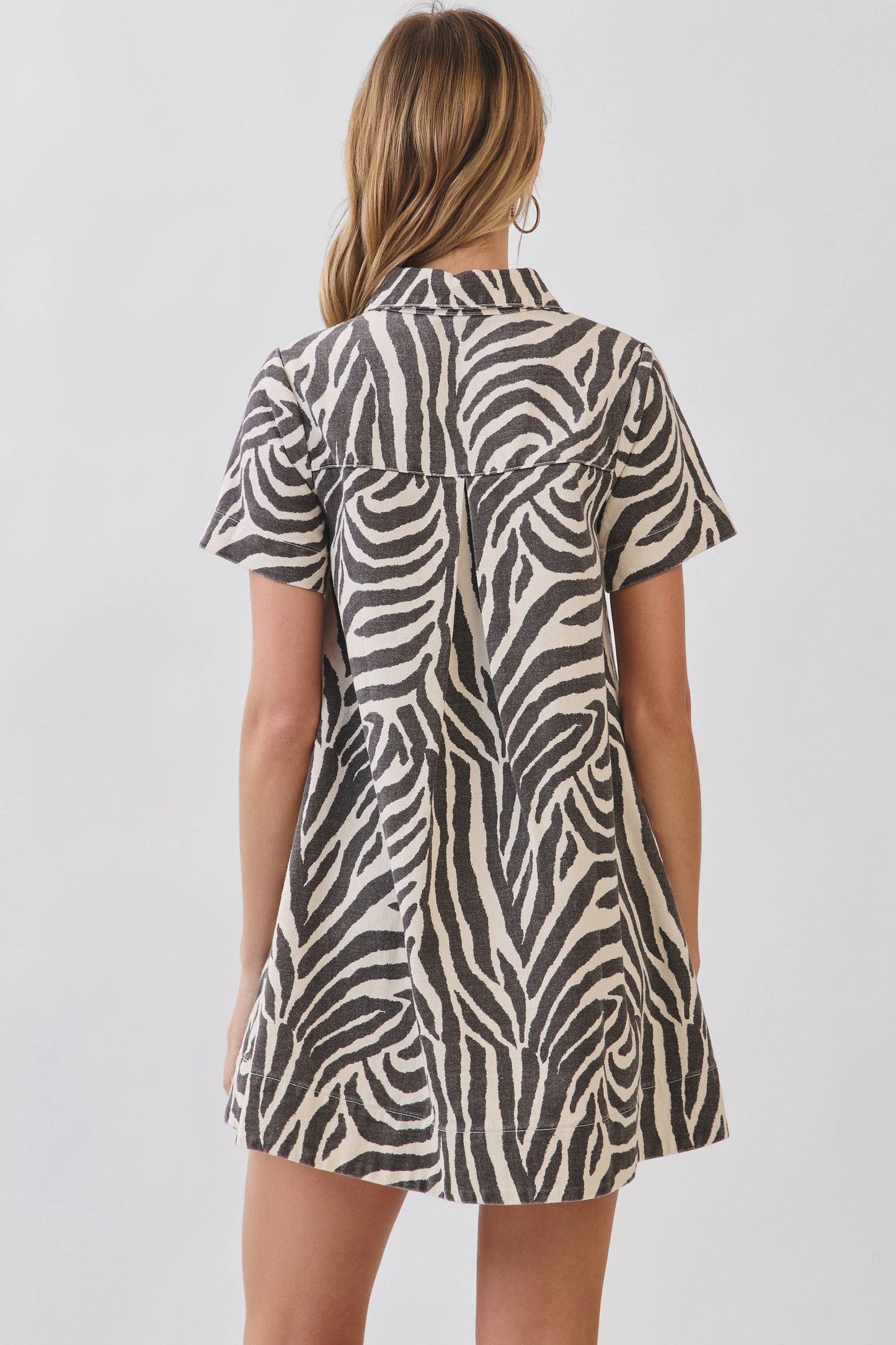 PREORDER Wild Side Mini Button Down Dress