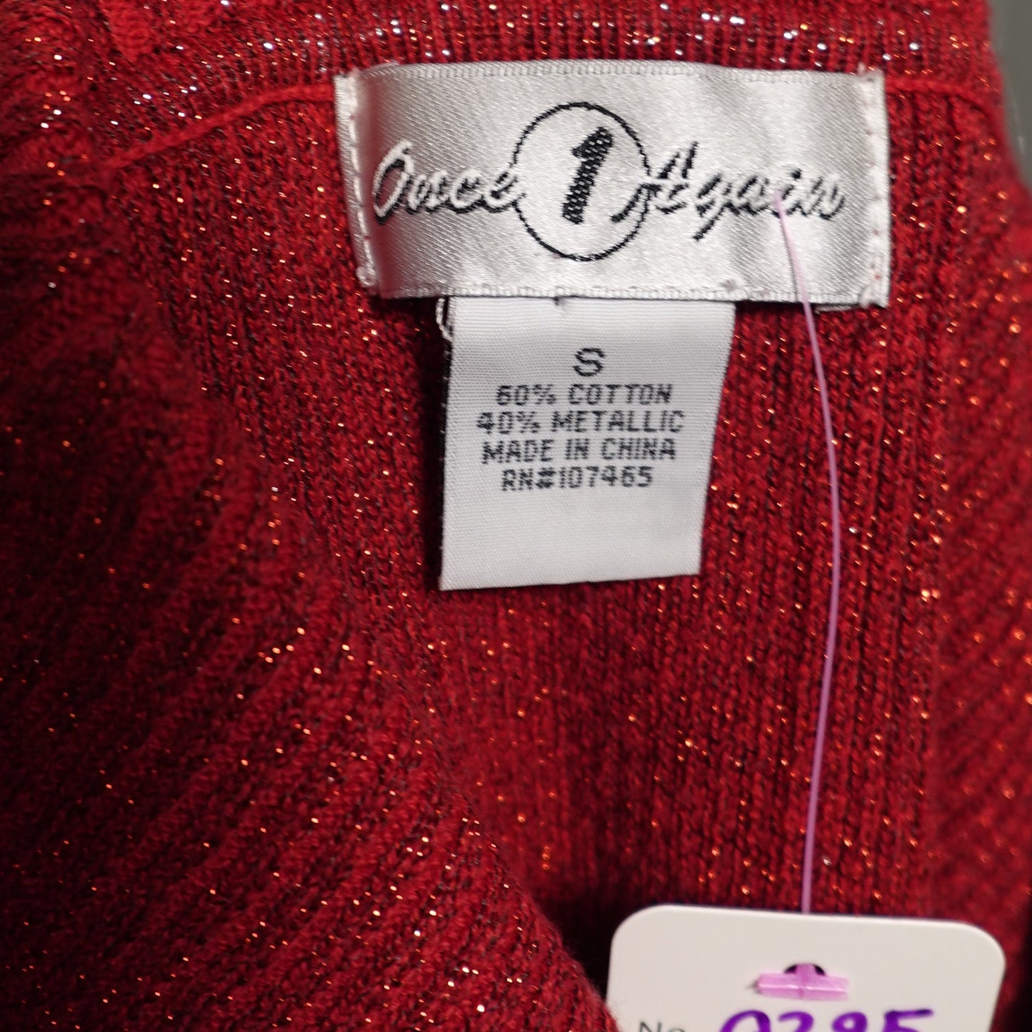 Shimmery Red Sweater Top