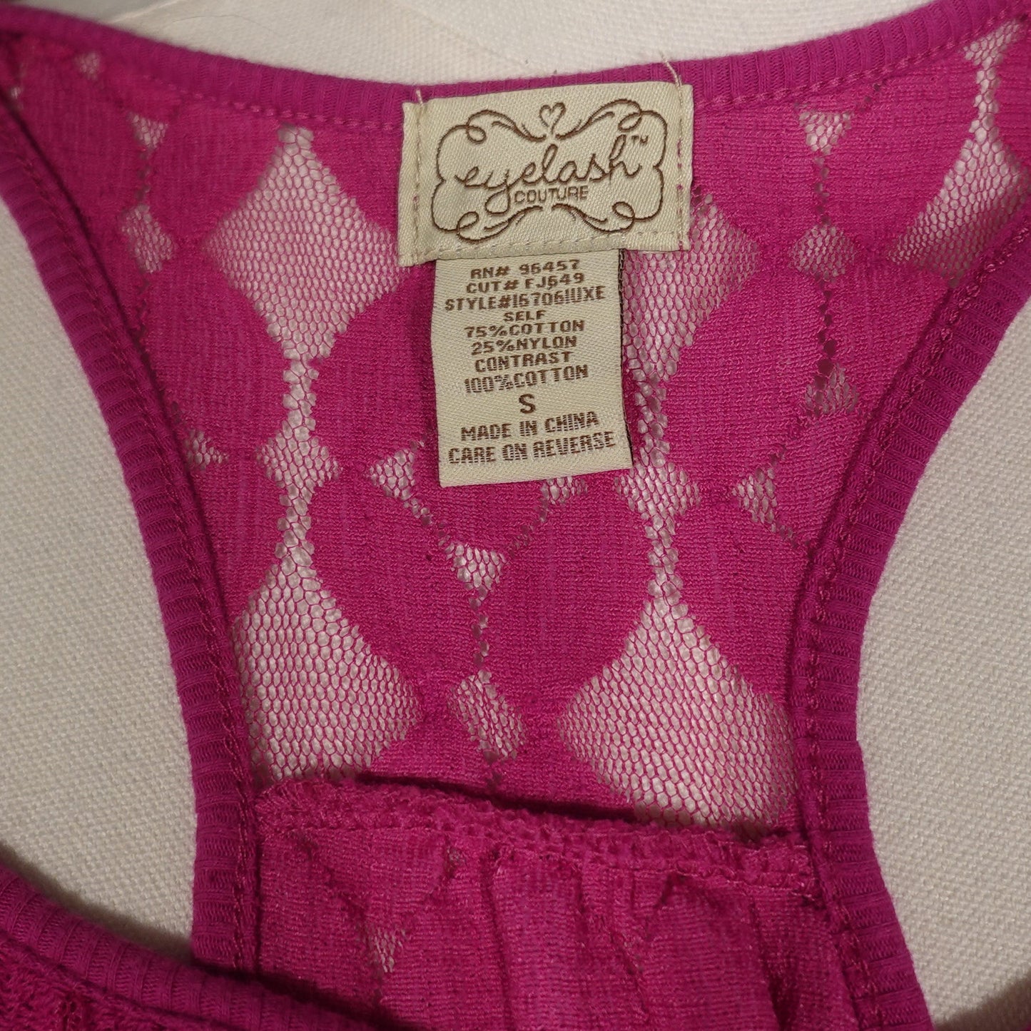Pink Sugar Lace Tank-S