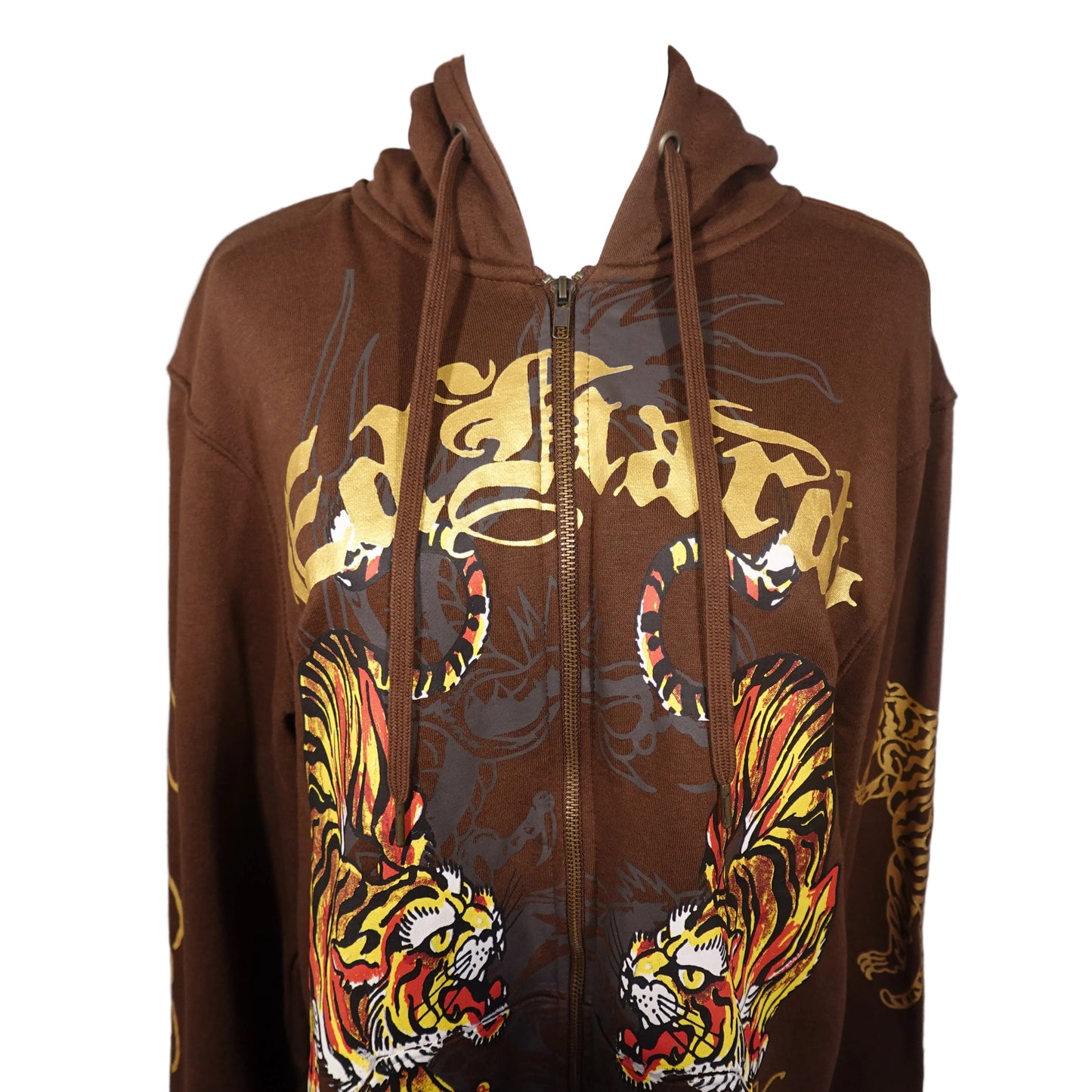 Ed Hardy Brown Tiger Oversized Jacket