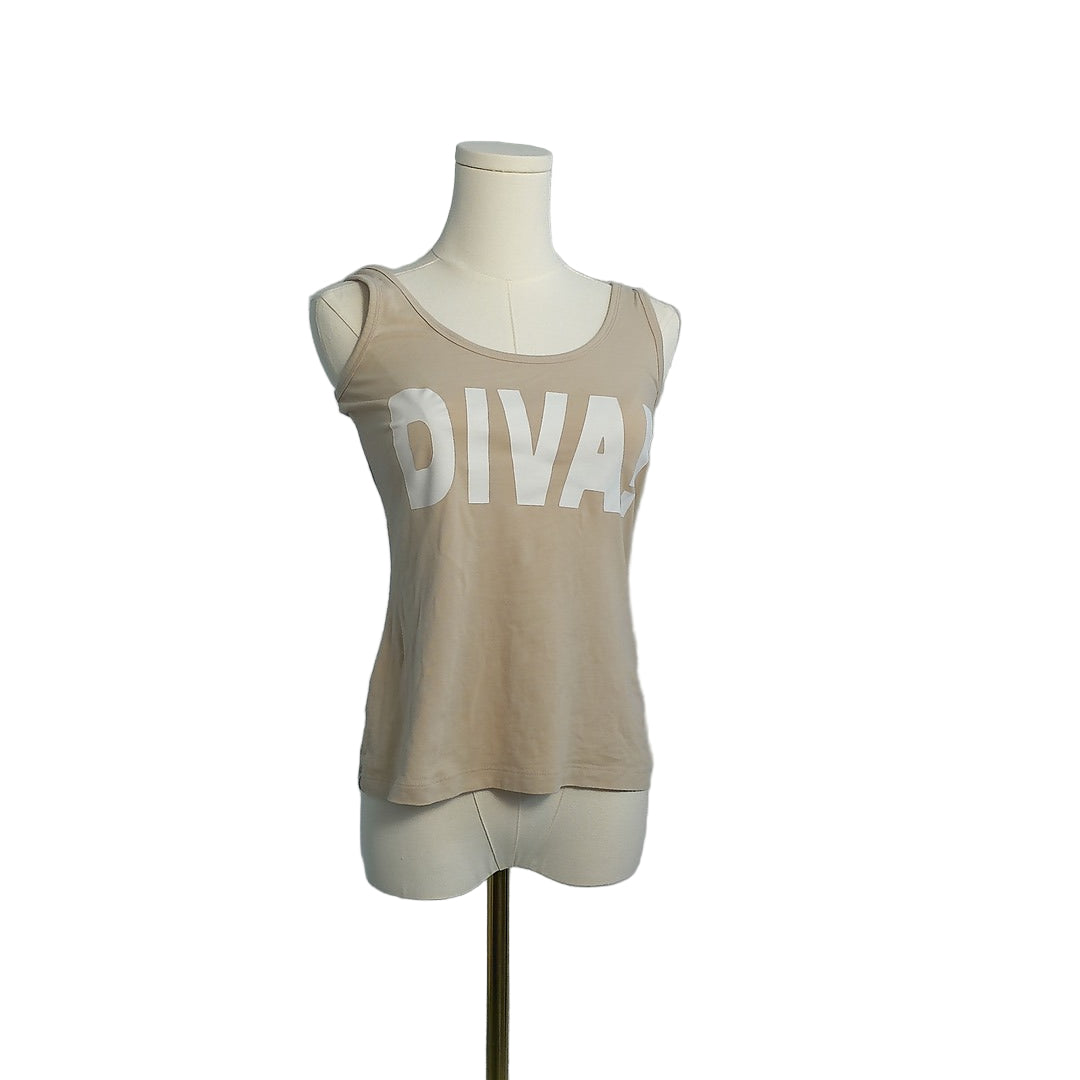 DIVA! Cream Tank Top-S