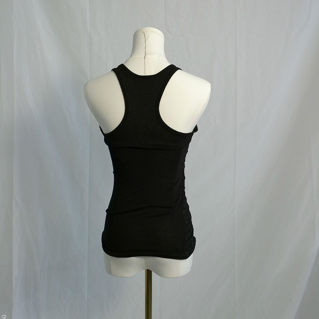 Black Ruffle Tank Top