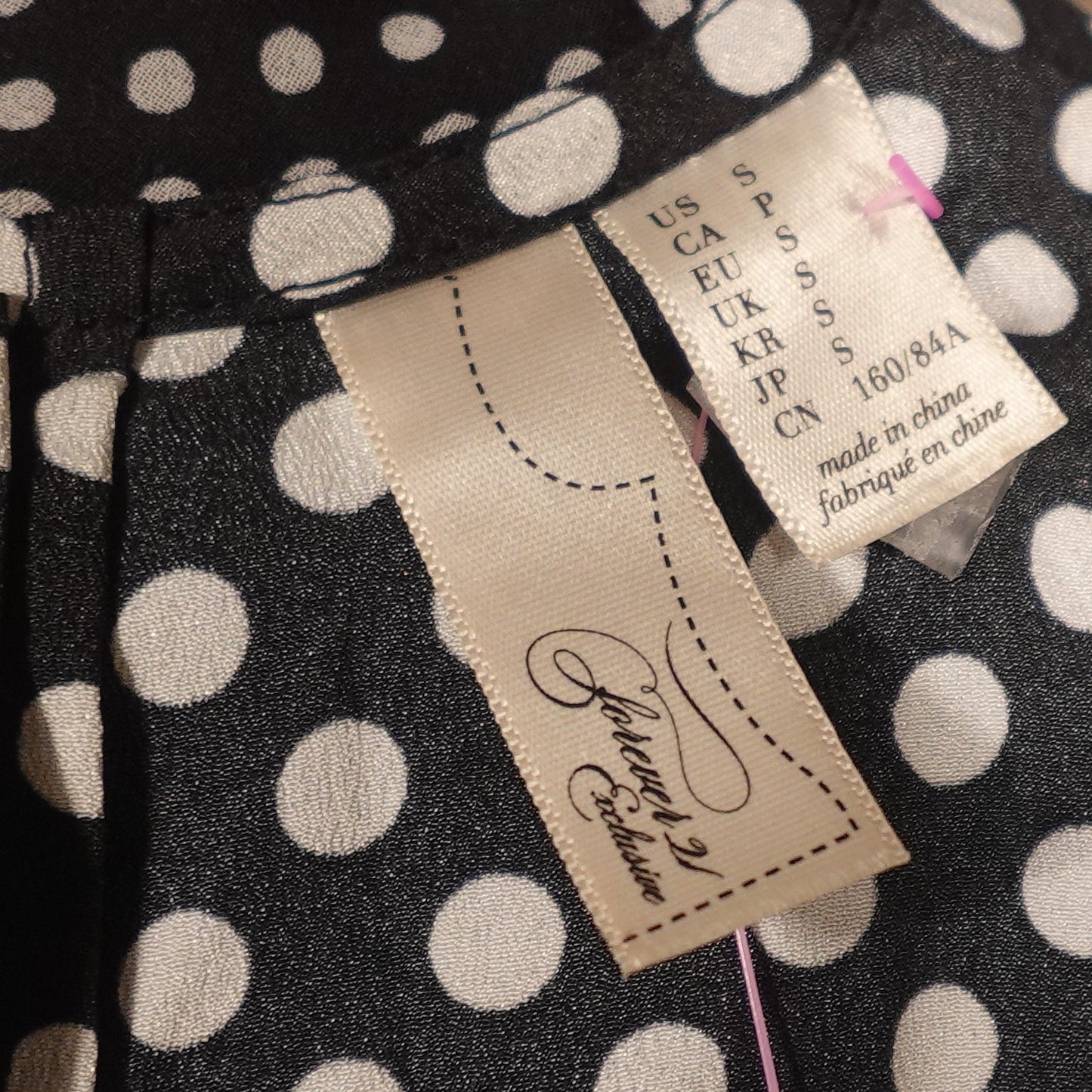 Classic Polka Dot Collar Blouse (S)