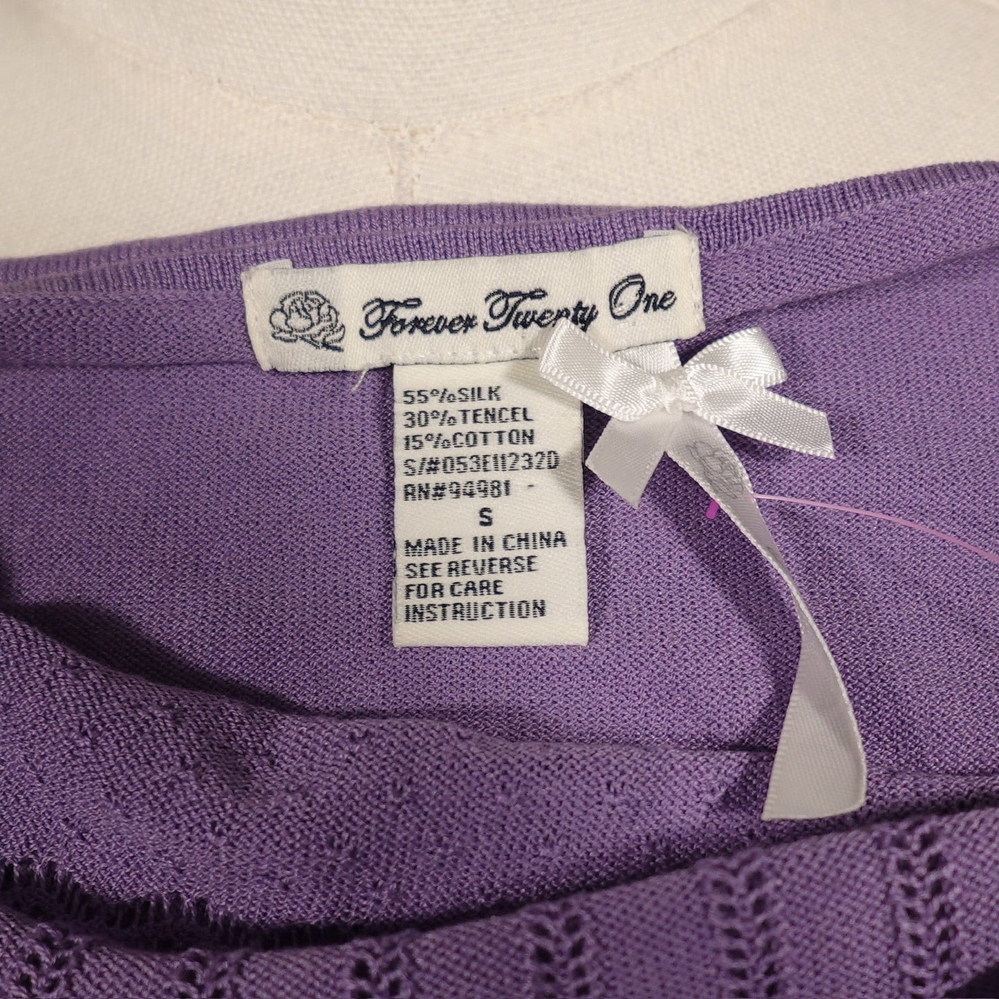 Lavender Lace Knit Halter Top-S