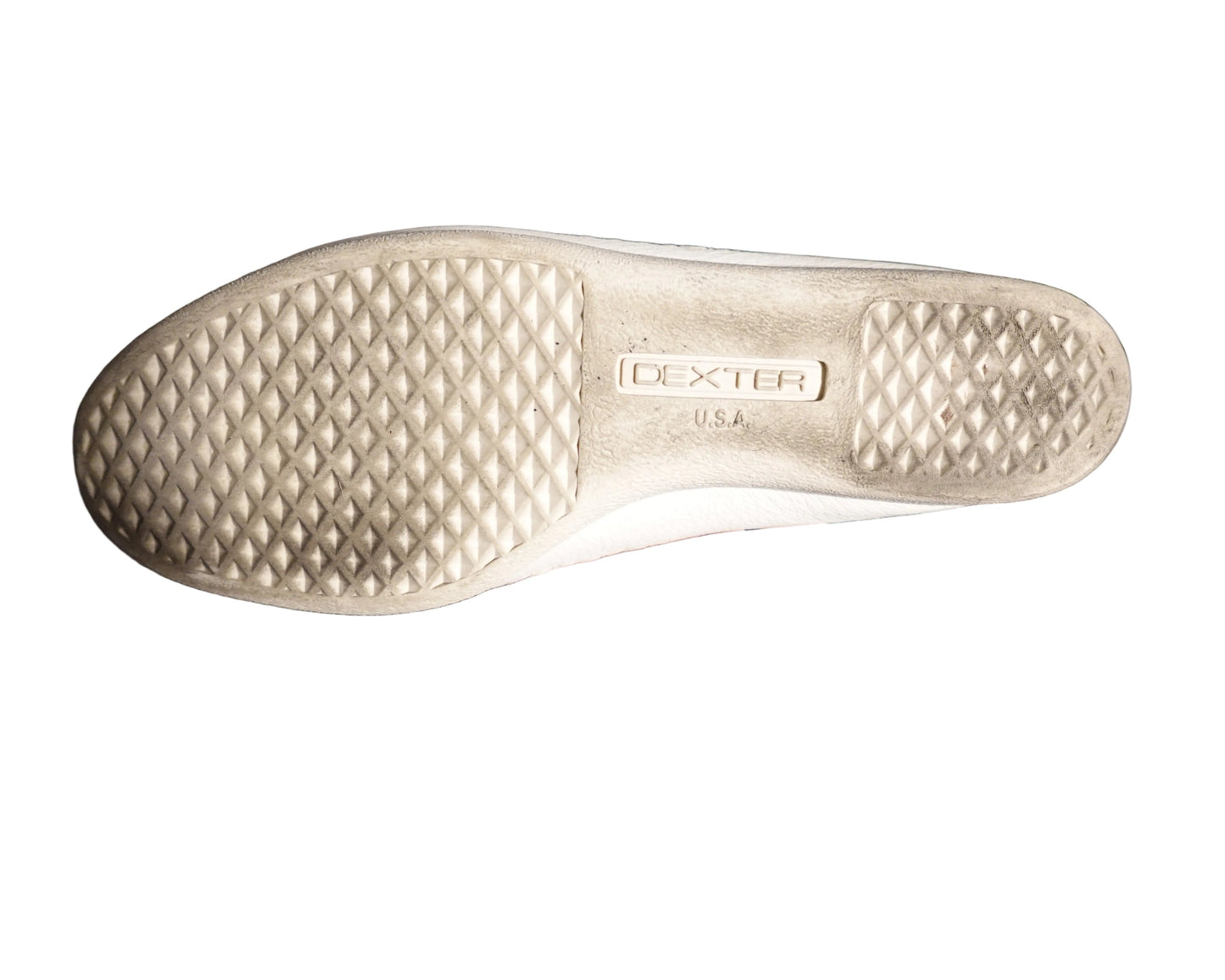 Vintage White Leather Loafers-6.5