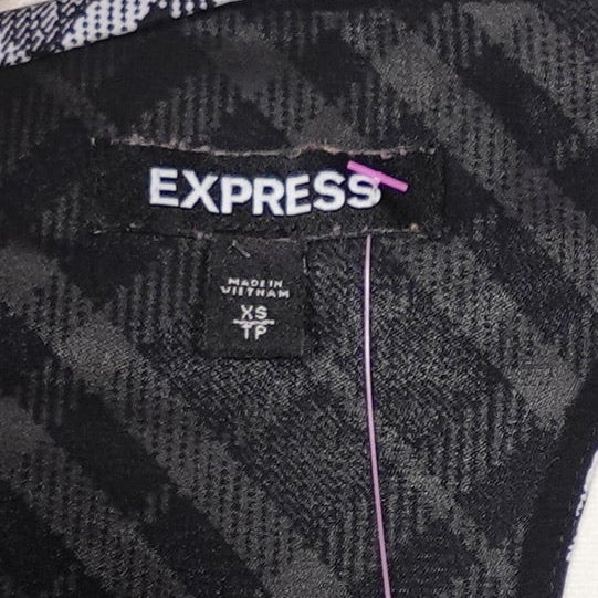 Express Black & White Plaid Racerback Tank (XS)