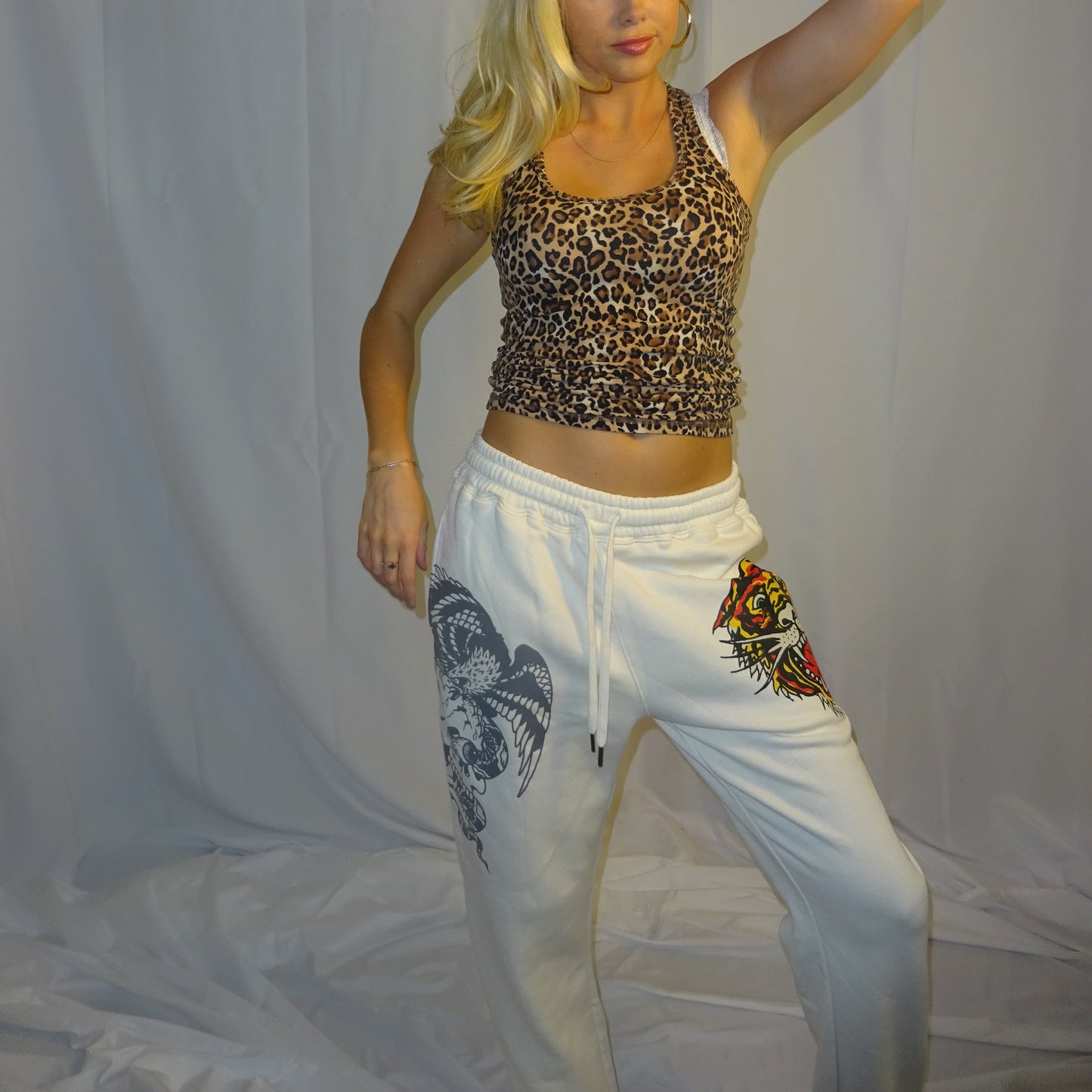 Ed Hardy Sweatpants White