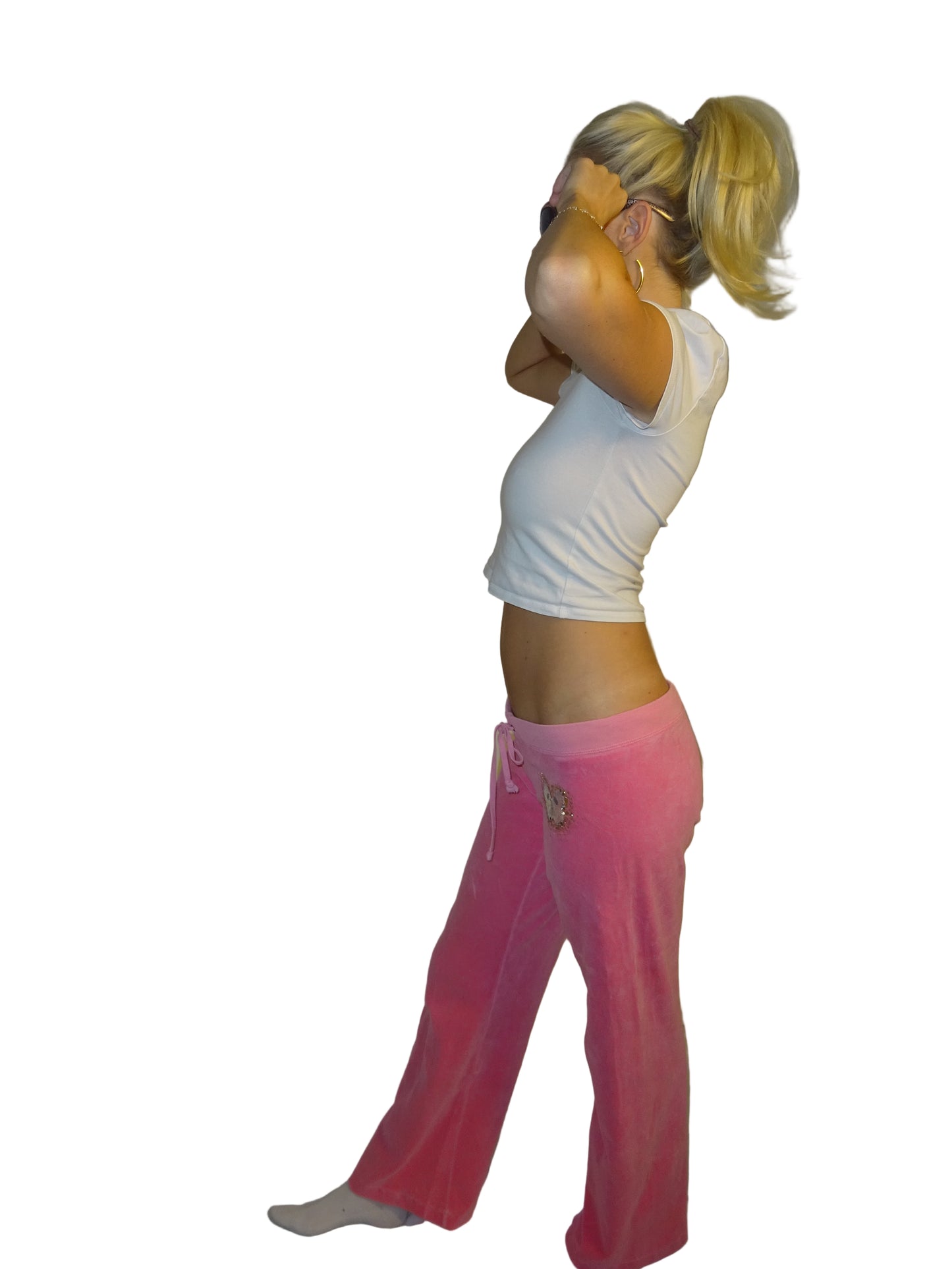 Juicy Couture Pink Velour Butterfly Sweatpants