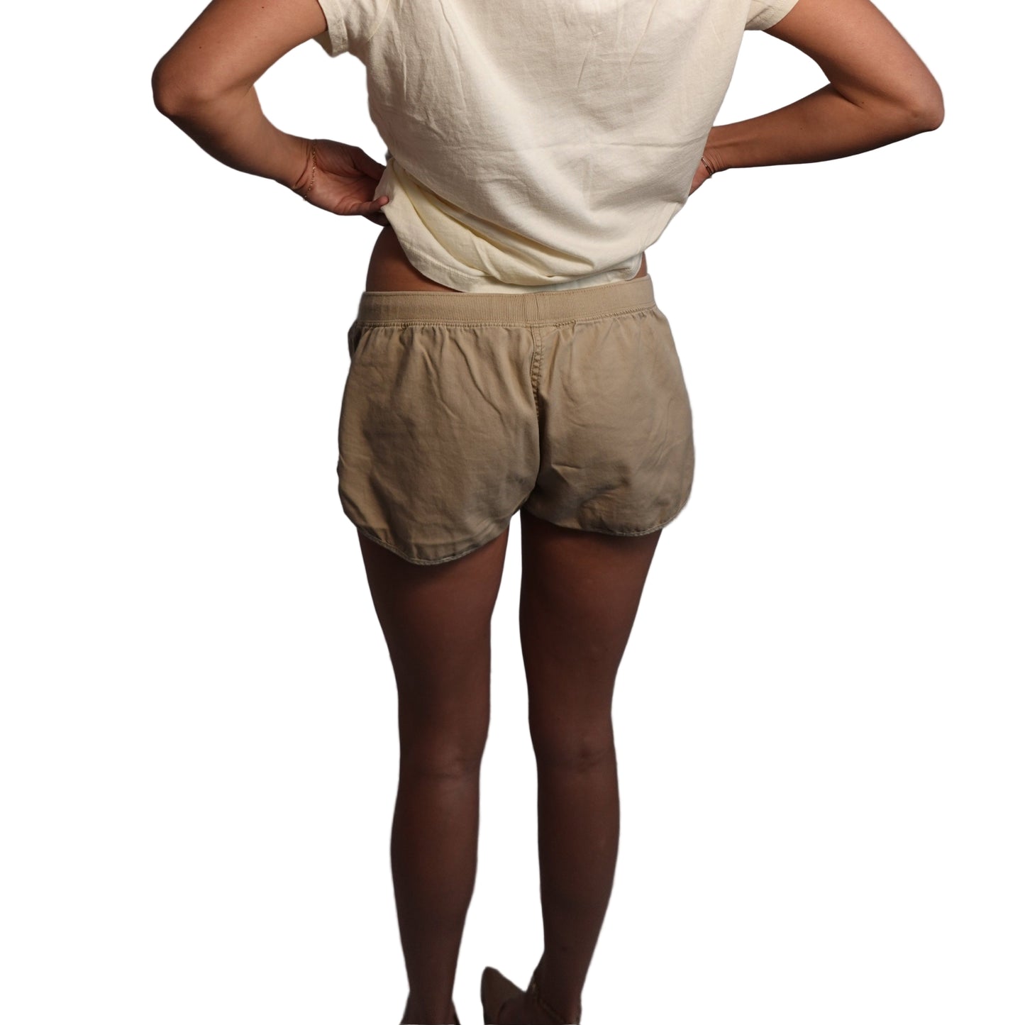 Khaki Mini Shorts-S