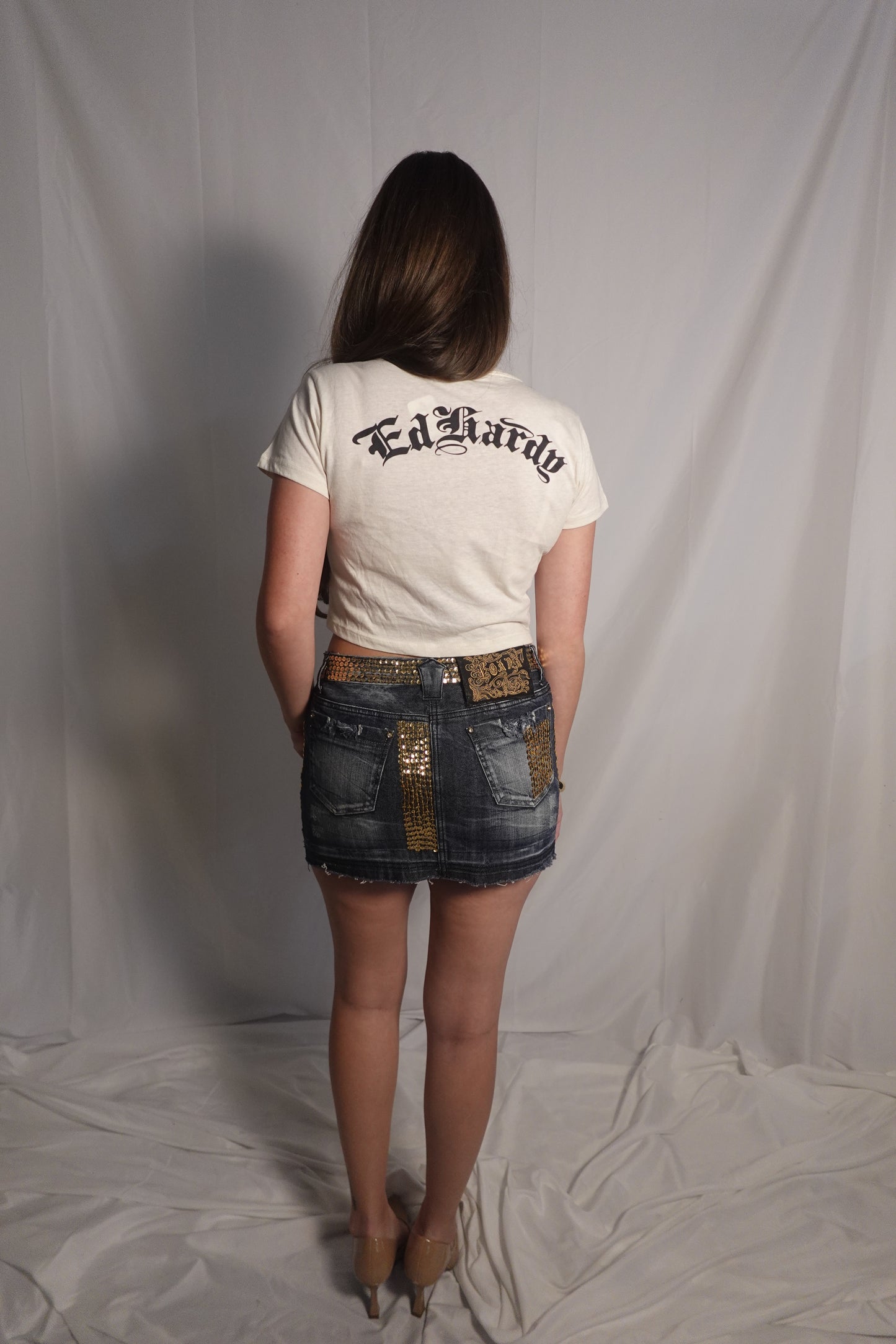 Ed Hardy Off White Panther Tee