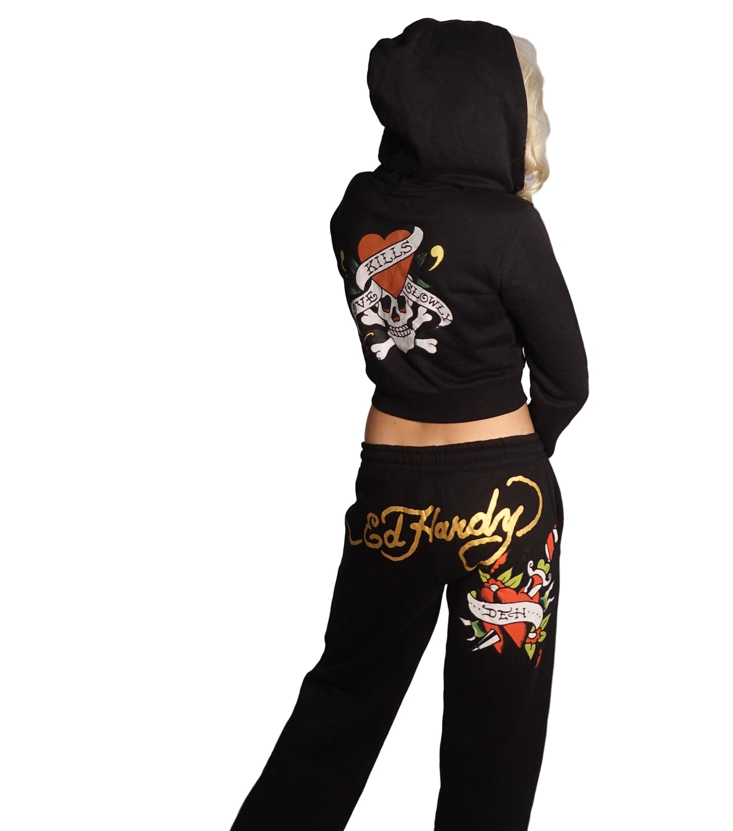 Ed Hardy Sweatsuit Set Black