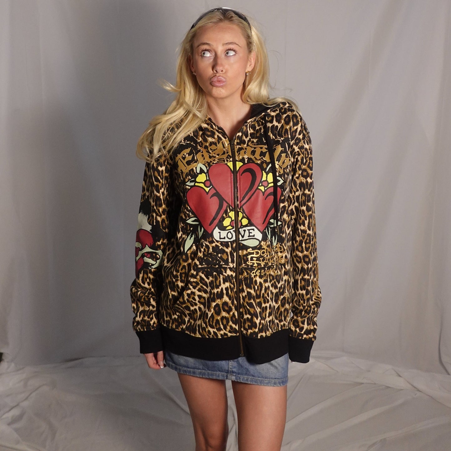 Ed Hardy Cheetah Oversized Jacket