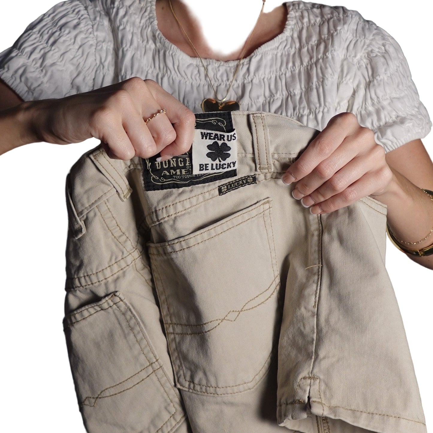 Lucky Brand Dungarees Vintage Mini Shorts