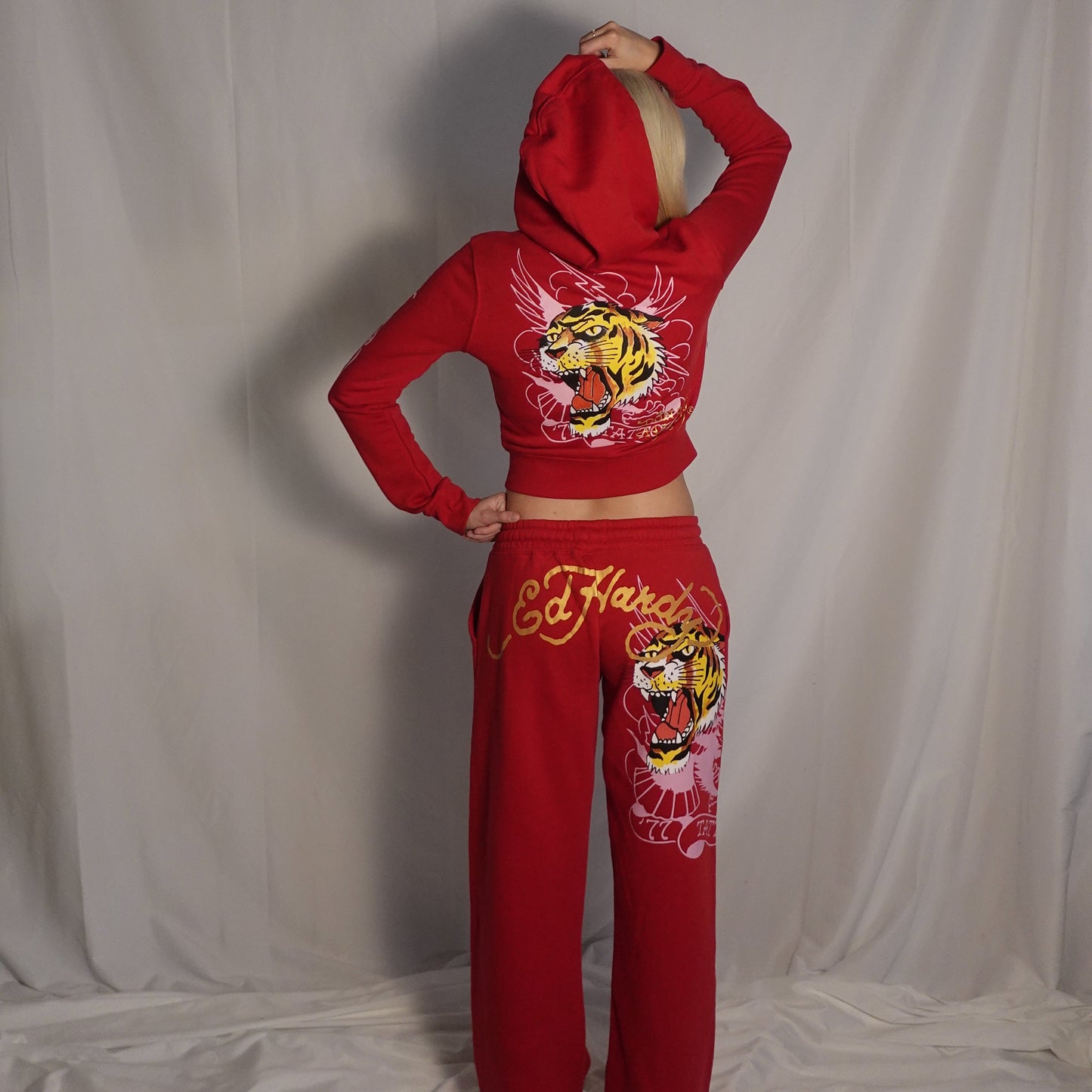 Ed Hardy Red Tiger Tracksuit Set