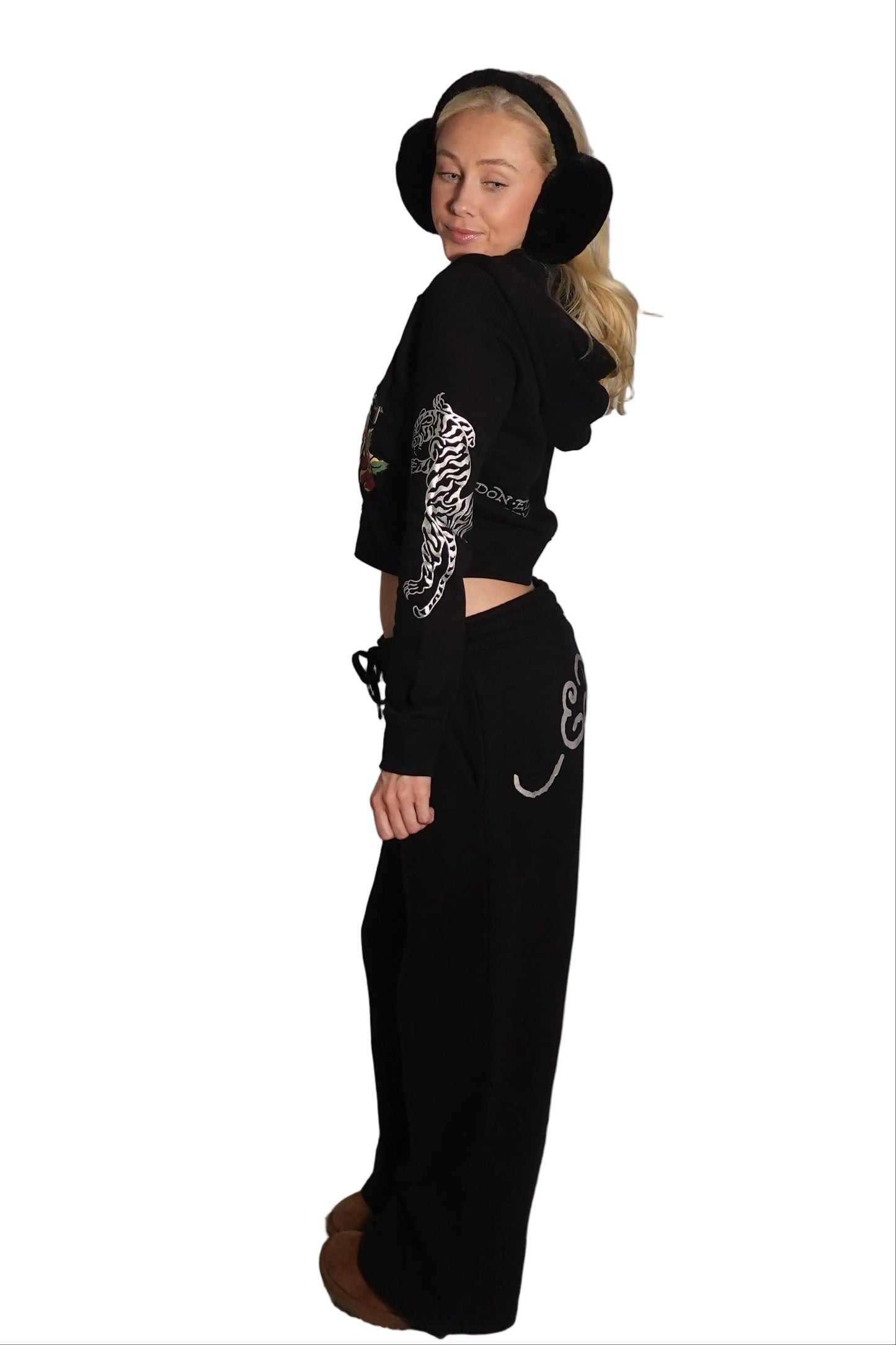 Ed Hardy Black Tiger Tracksuit Set