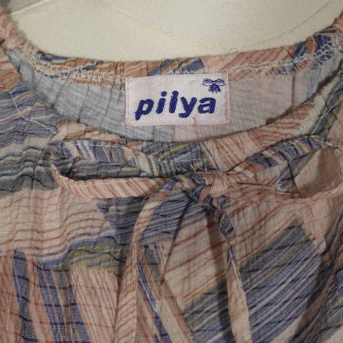 Pilya Abstract Pastel Ruffle Top (XS)