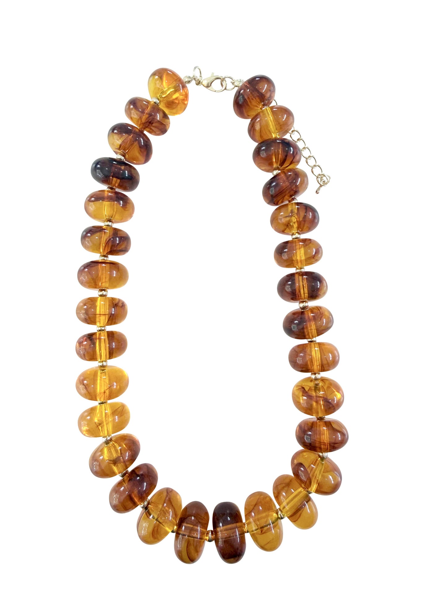 Liberty Chunky Beaded Necklace- Tortoise