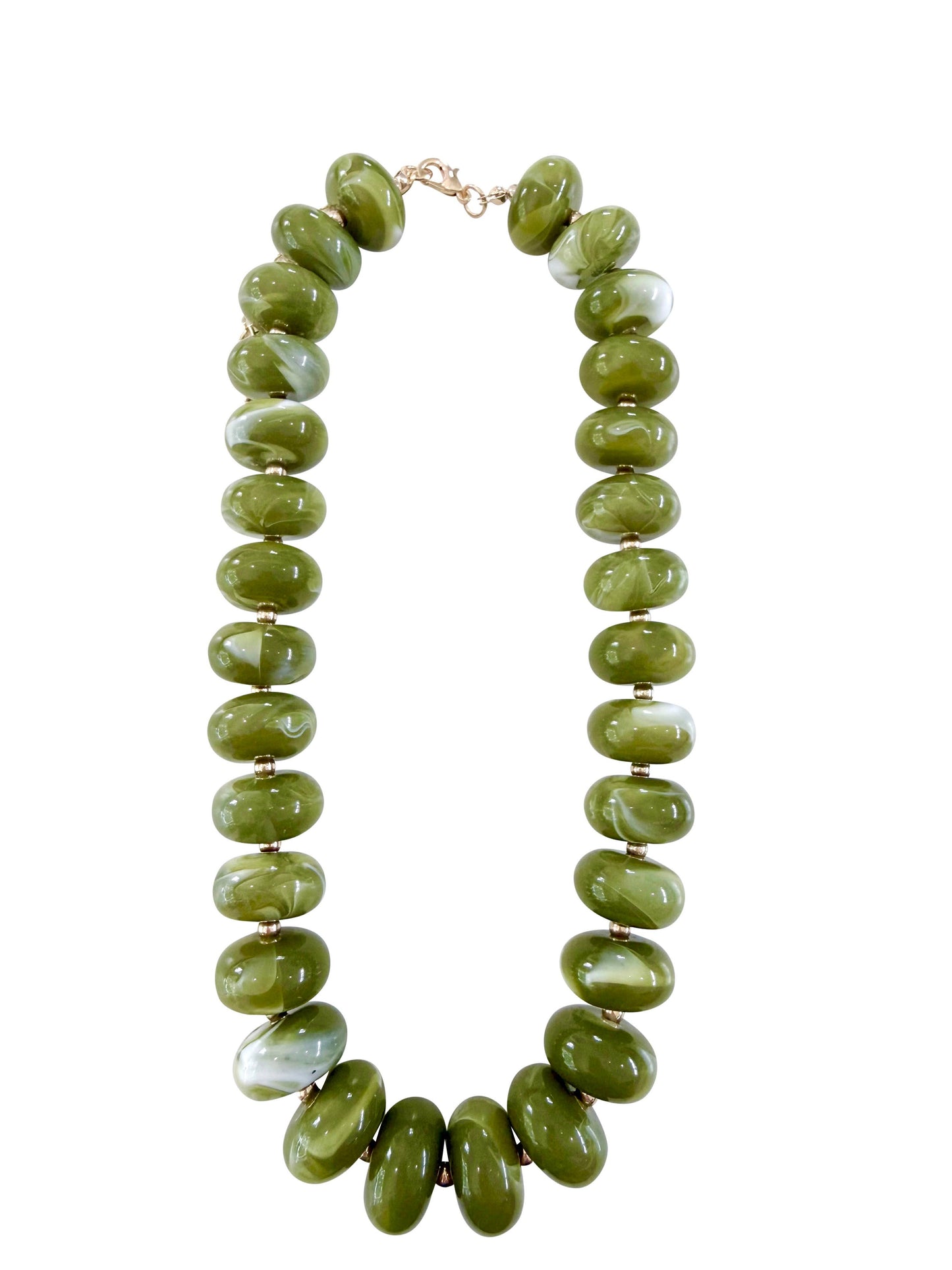 Liberty Chunky Beaded Necklace- Light Green