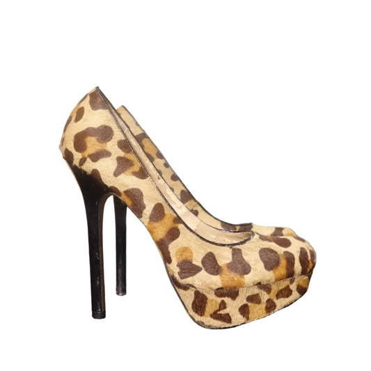 Leopard Platform Stiletto Pumps(7.5)