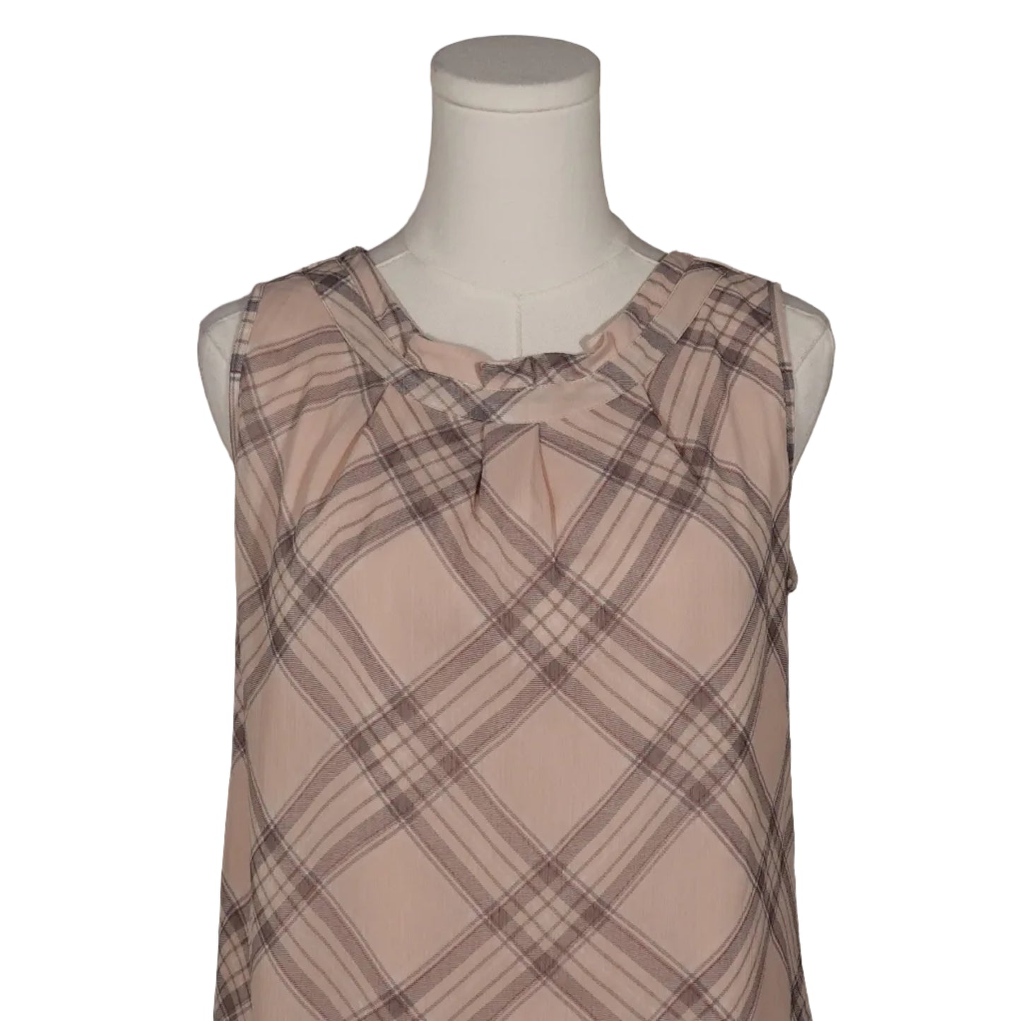 Christopher & Barks Blush Plaid Muse Tank-S
