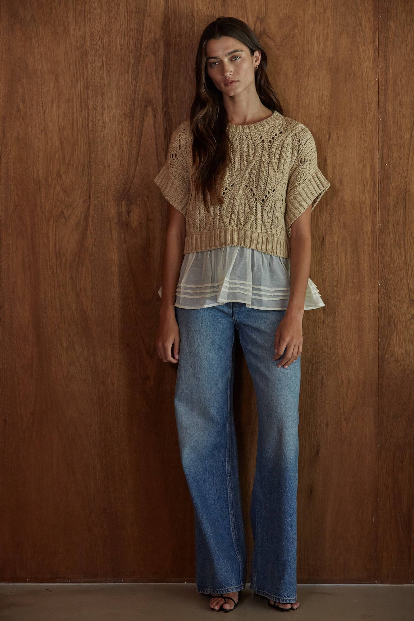 PREORDER Sunday Brunch Cable Knit Top