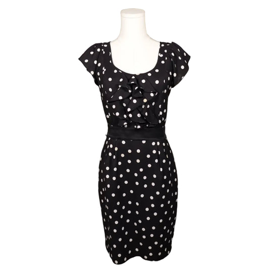 Express Black and White Polka Dot Dress-2