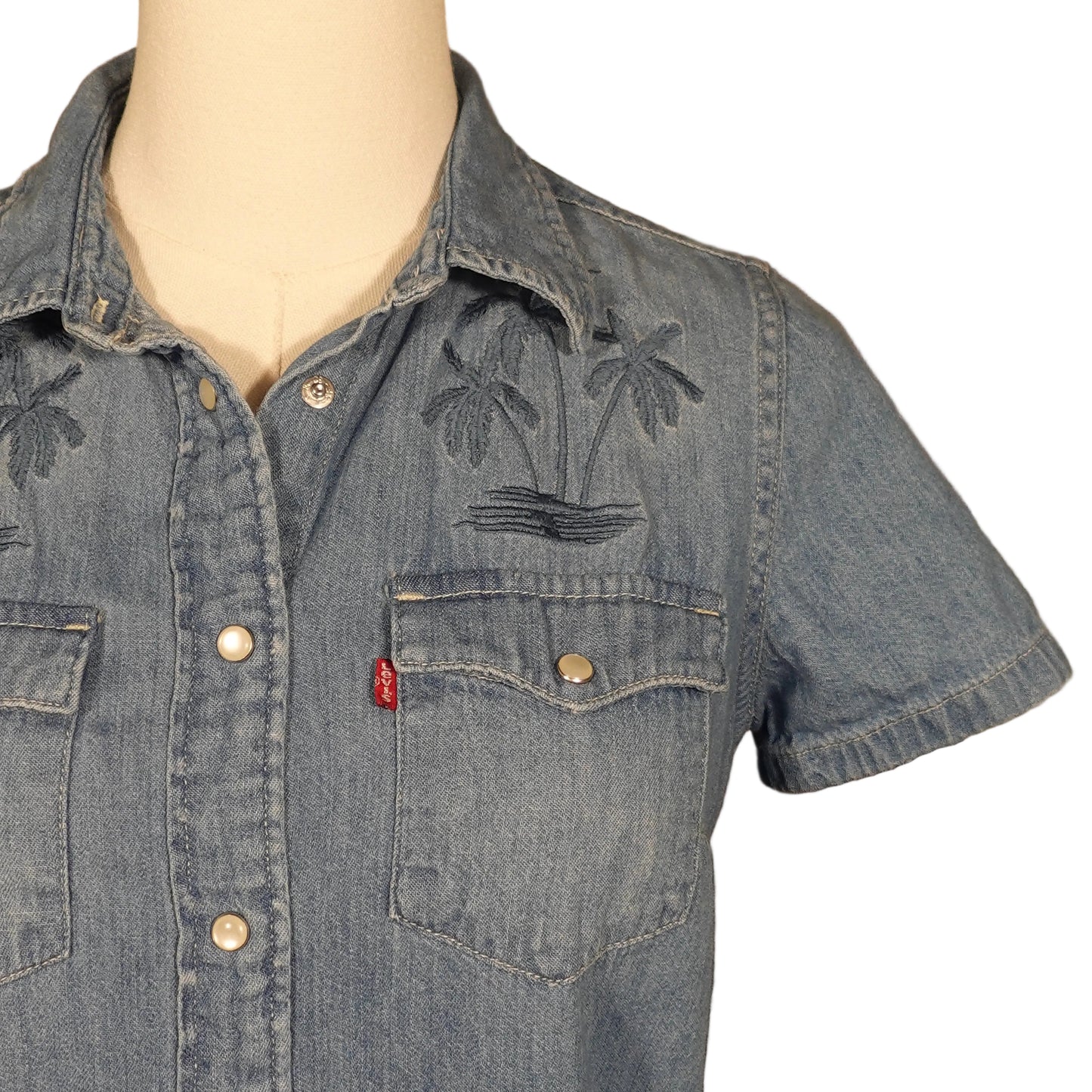 Levi’s Palm Breeze Denim Button-Up (XS)