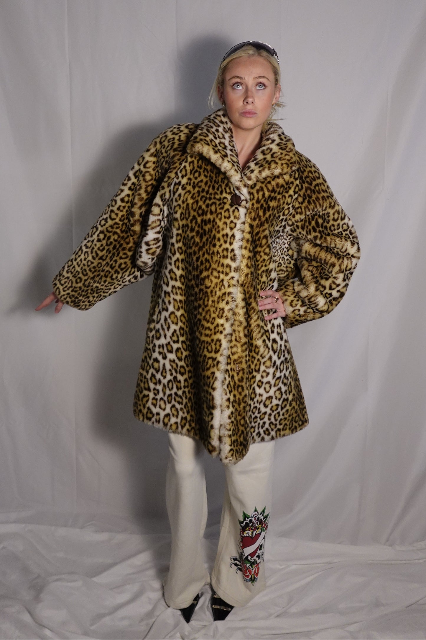 Hilmoor New York x Tissavel France Leopard Faux Fur Coat