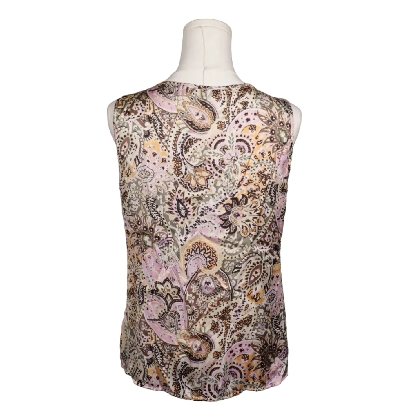 Notations Sleeveless Paisley Blouse (S)