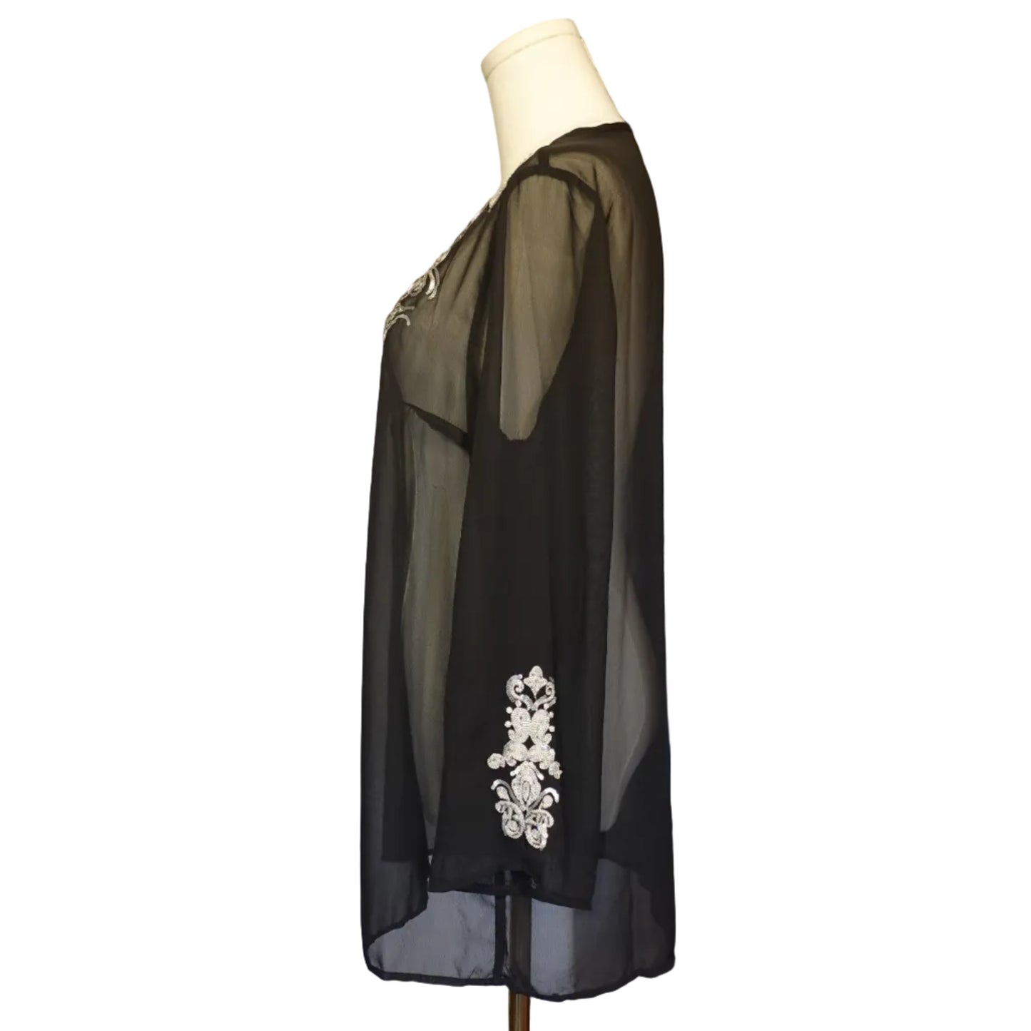 Anthony Embellished Sheer High-Low Tunic-6