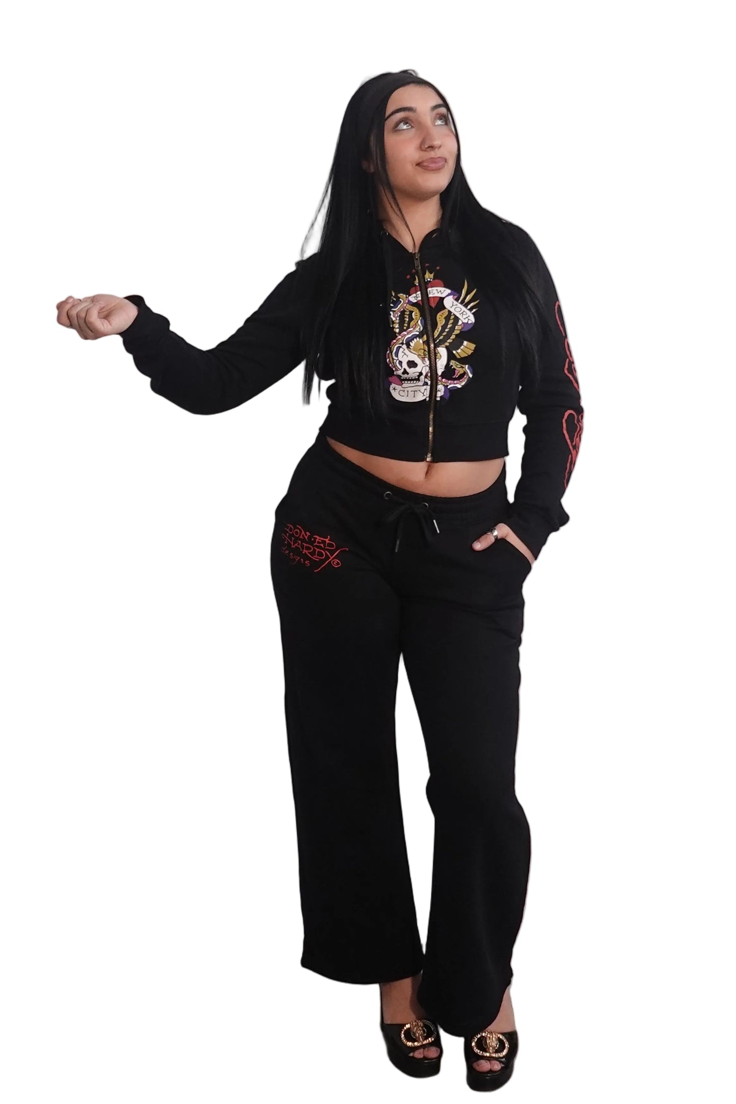Ed Hardy Black NYC Sweatpants