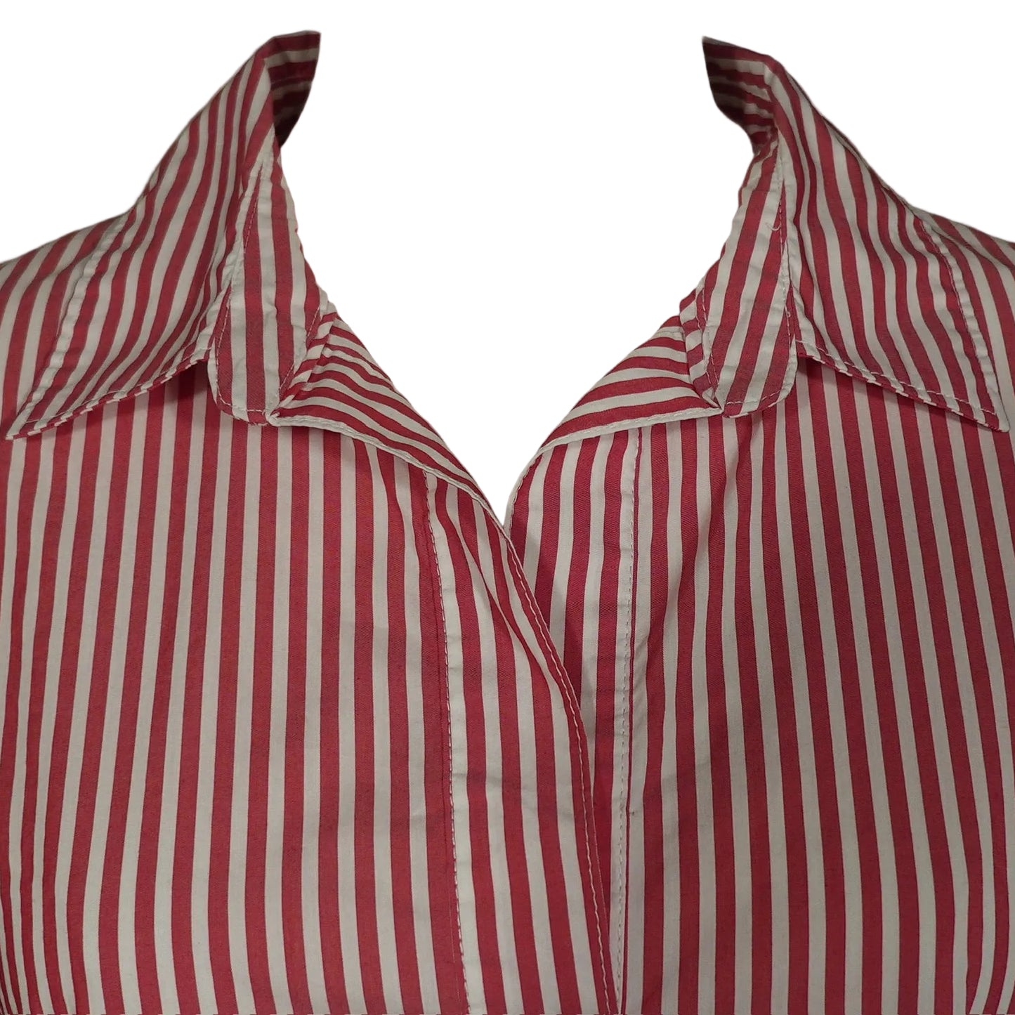 Cherry Stripe Classic Button Tunic (M)