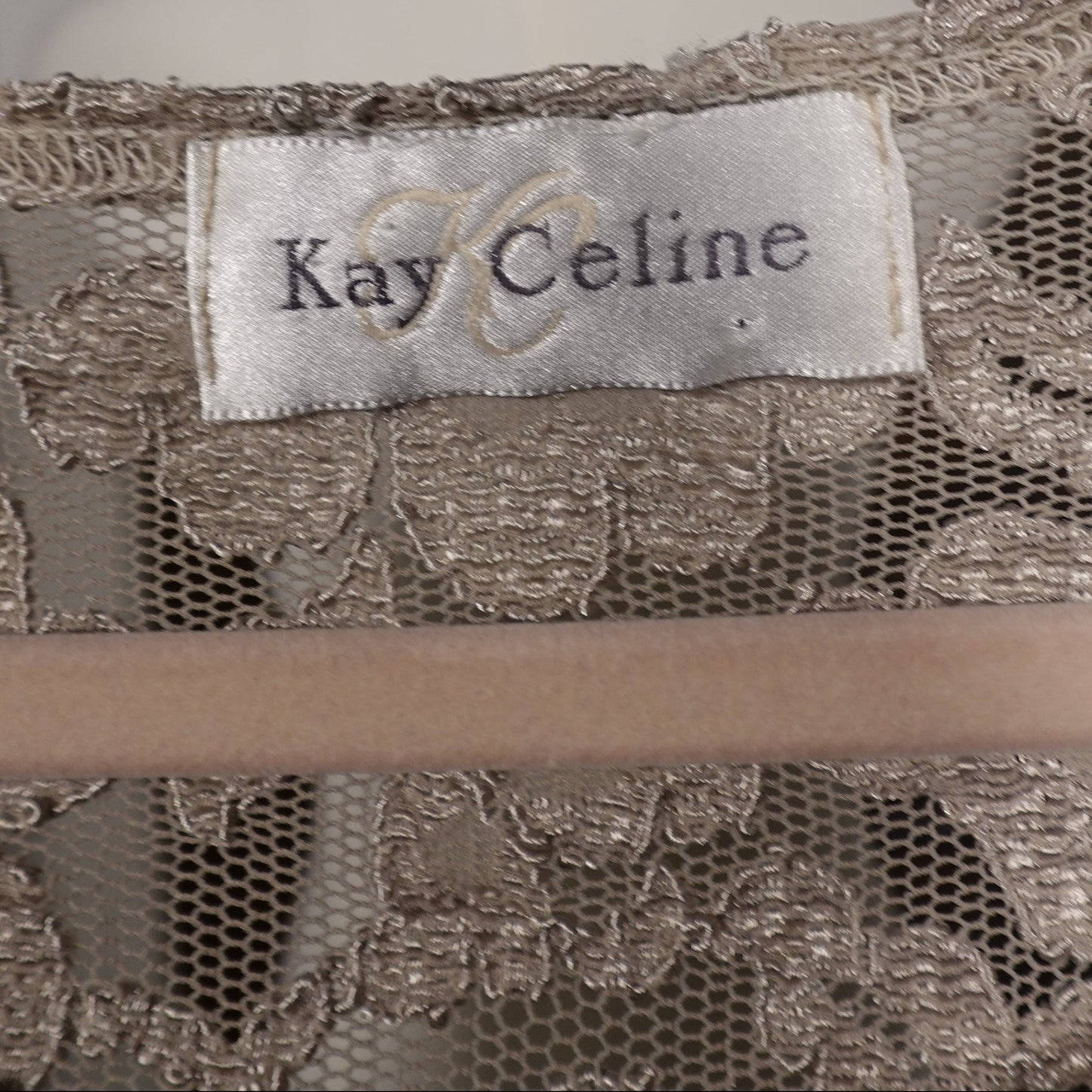Kay Celine Taupe Lace Top (2)