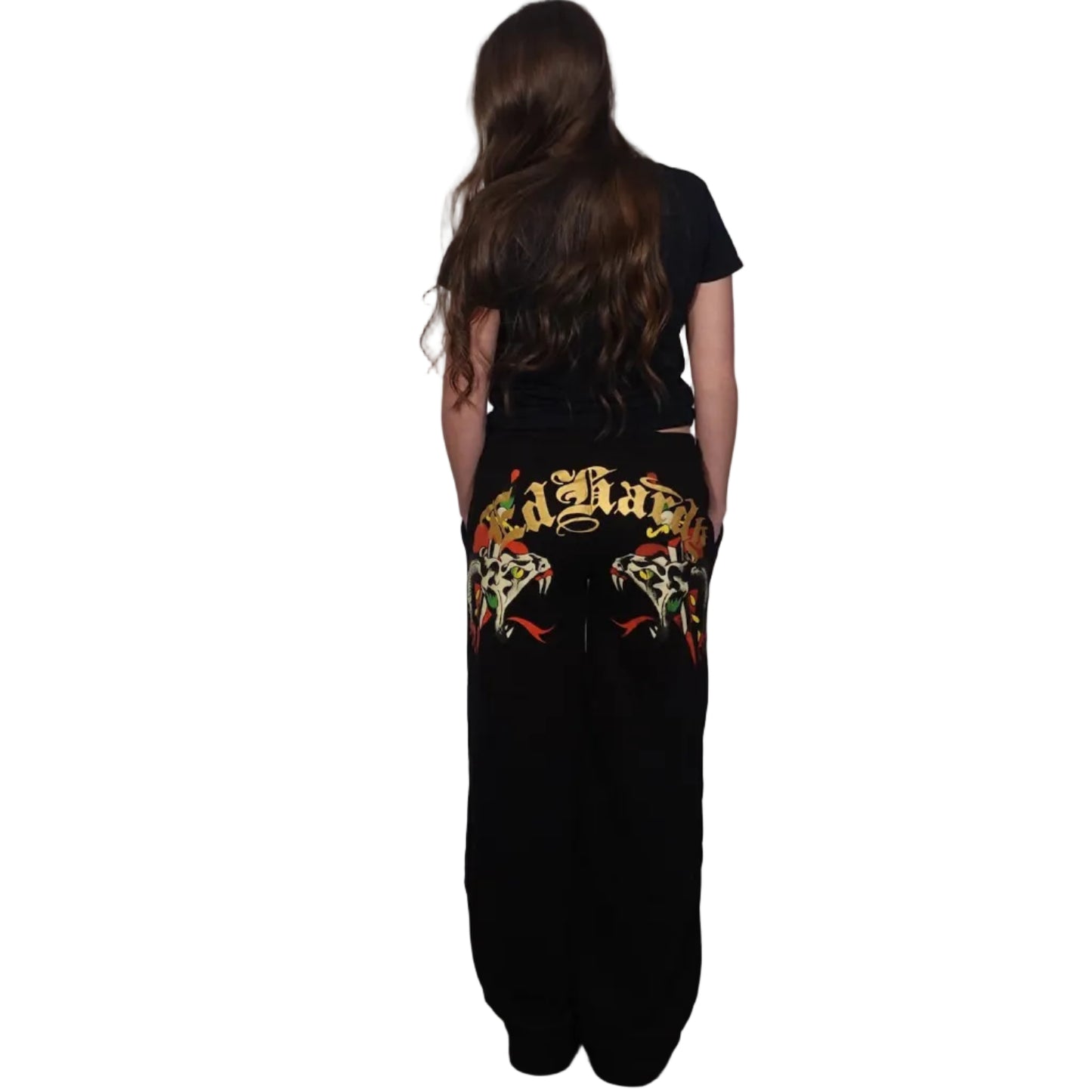 Ed Hardy Black Graphic SweatPants (XL)