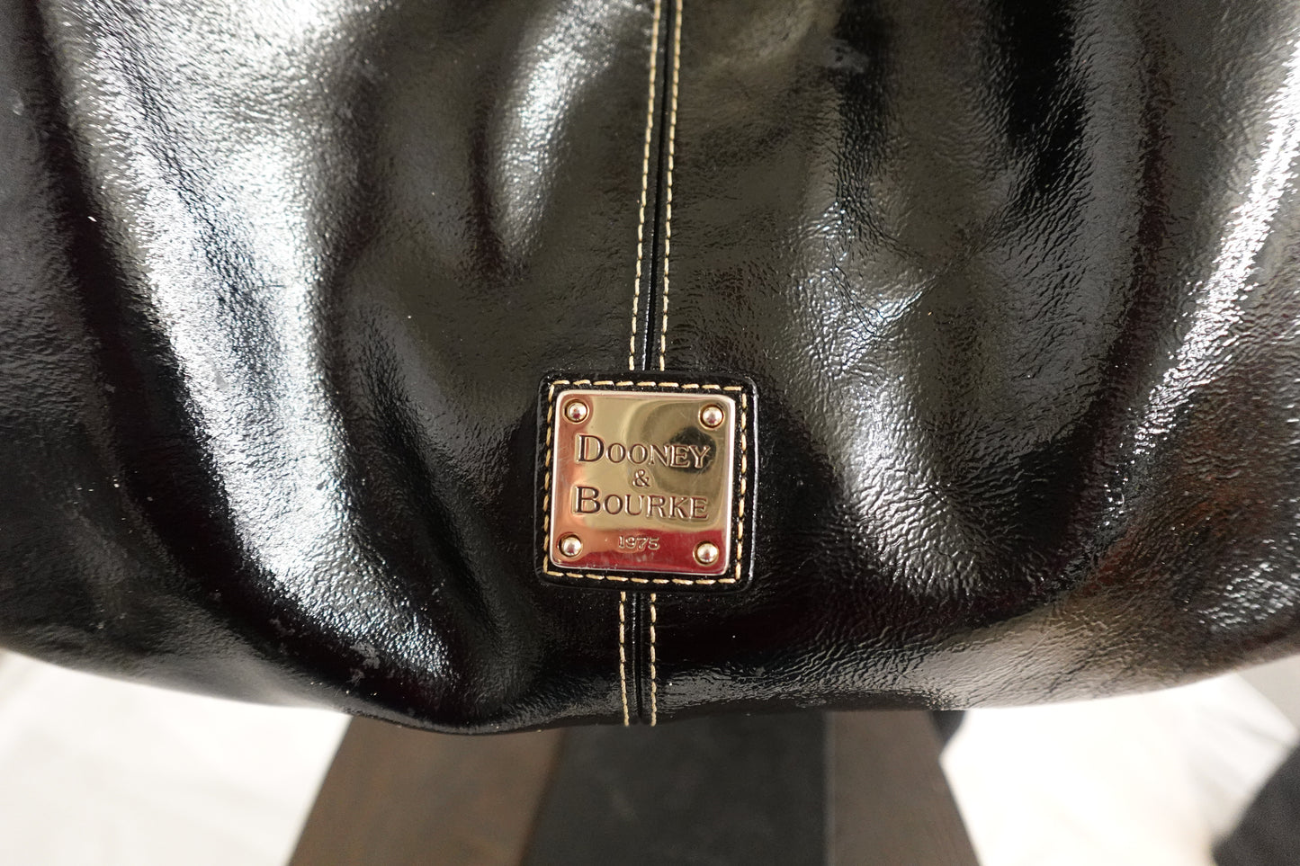 Dooney & Bourke Black Patent Leather Shoulder Bag
