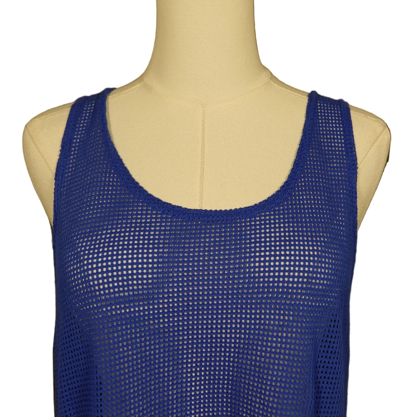Electric Blue Mesh Layering Tank-M