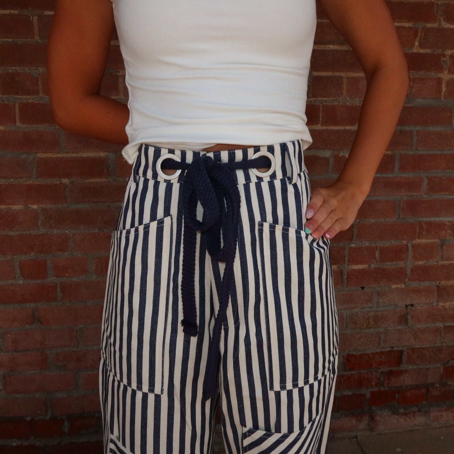 Railroad Striped Utility Pants