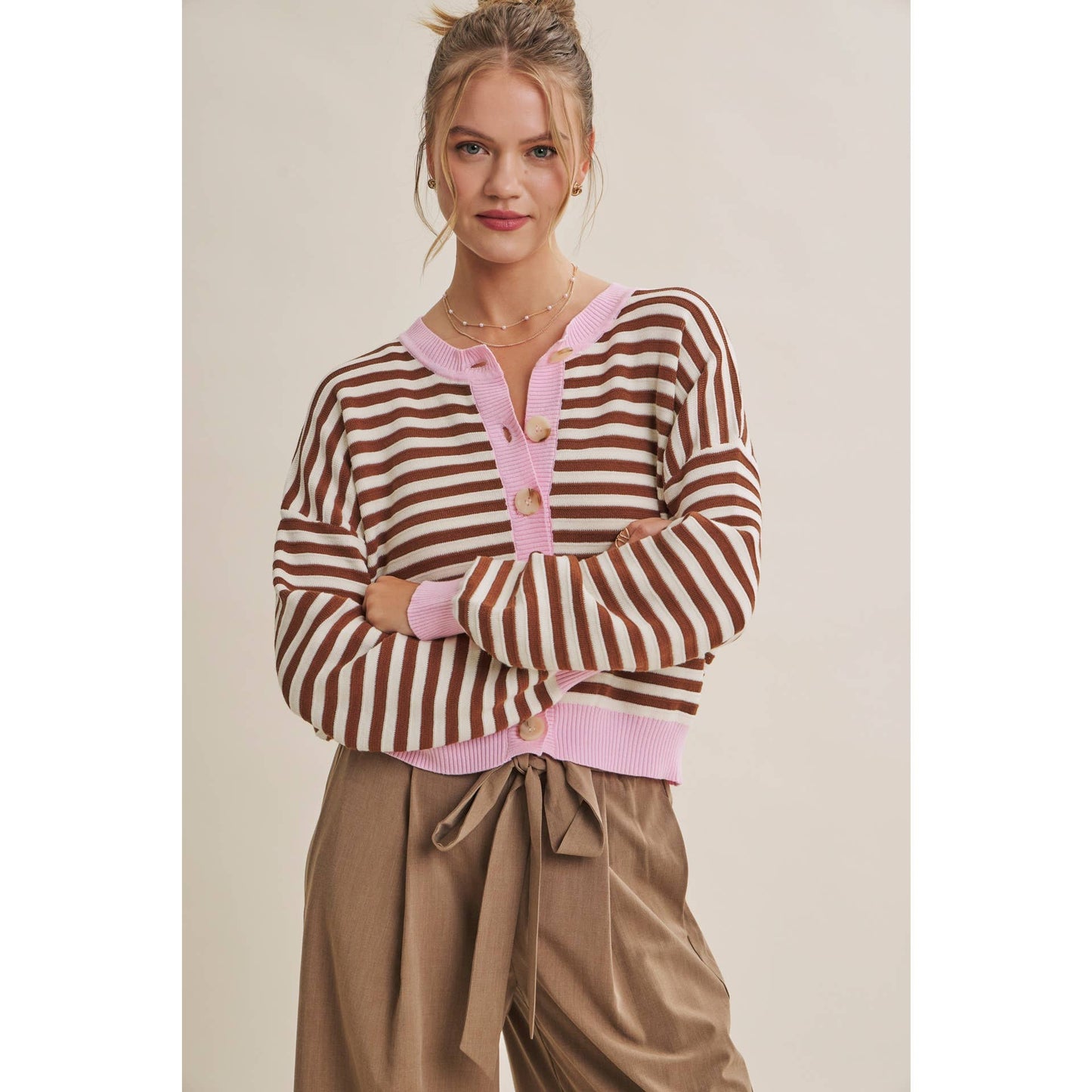 PREORDER Strawberry Mocha Cardigan